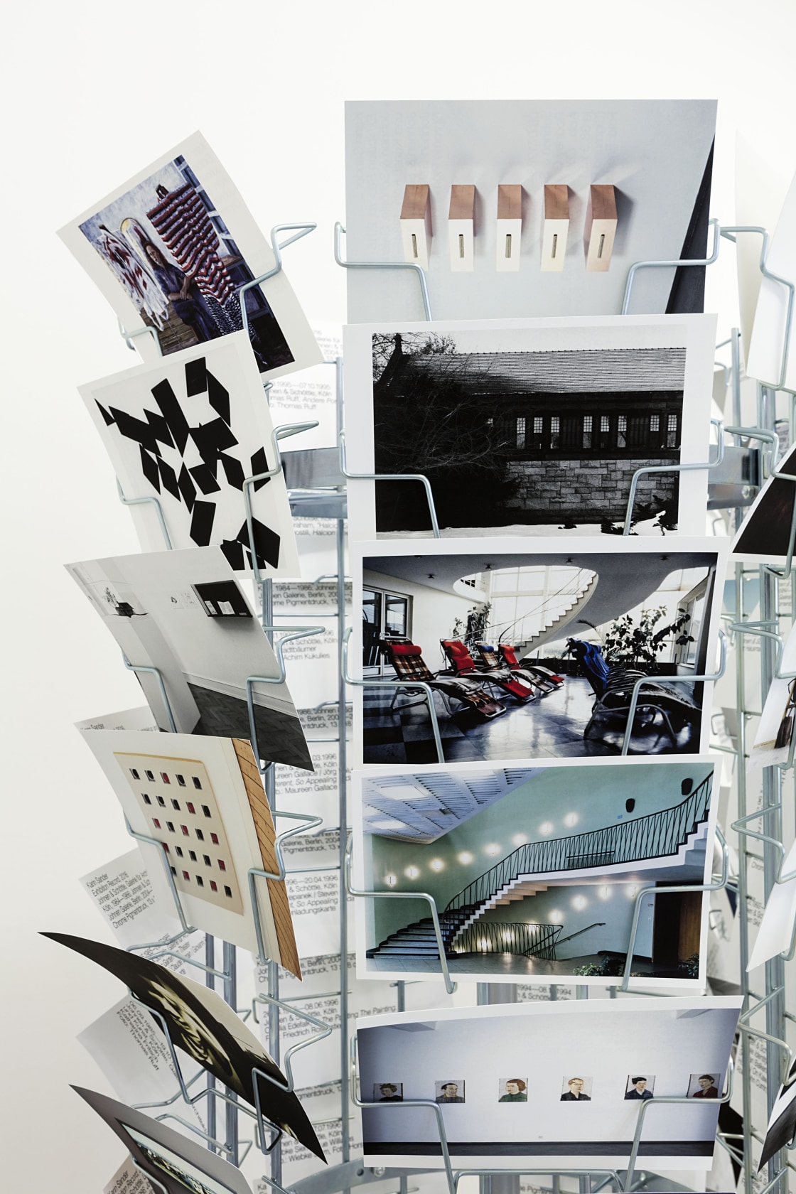 Exhibition Record (Johnen), 2016 (detail) Chrome pigment prints, card display stands Documenting the thirty-two year history of Galerie Johnen+Schöttle and...