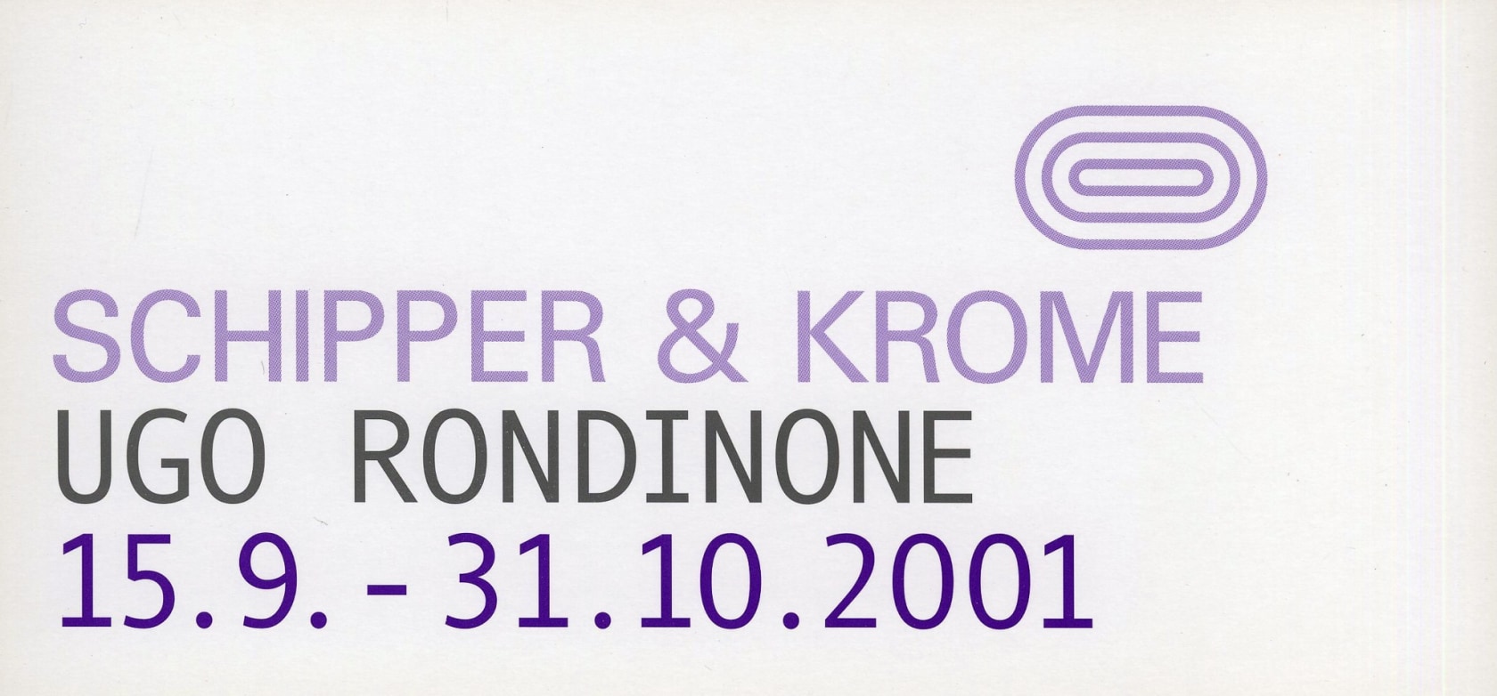 Original exhibition invitation (recto)