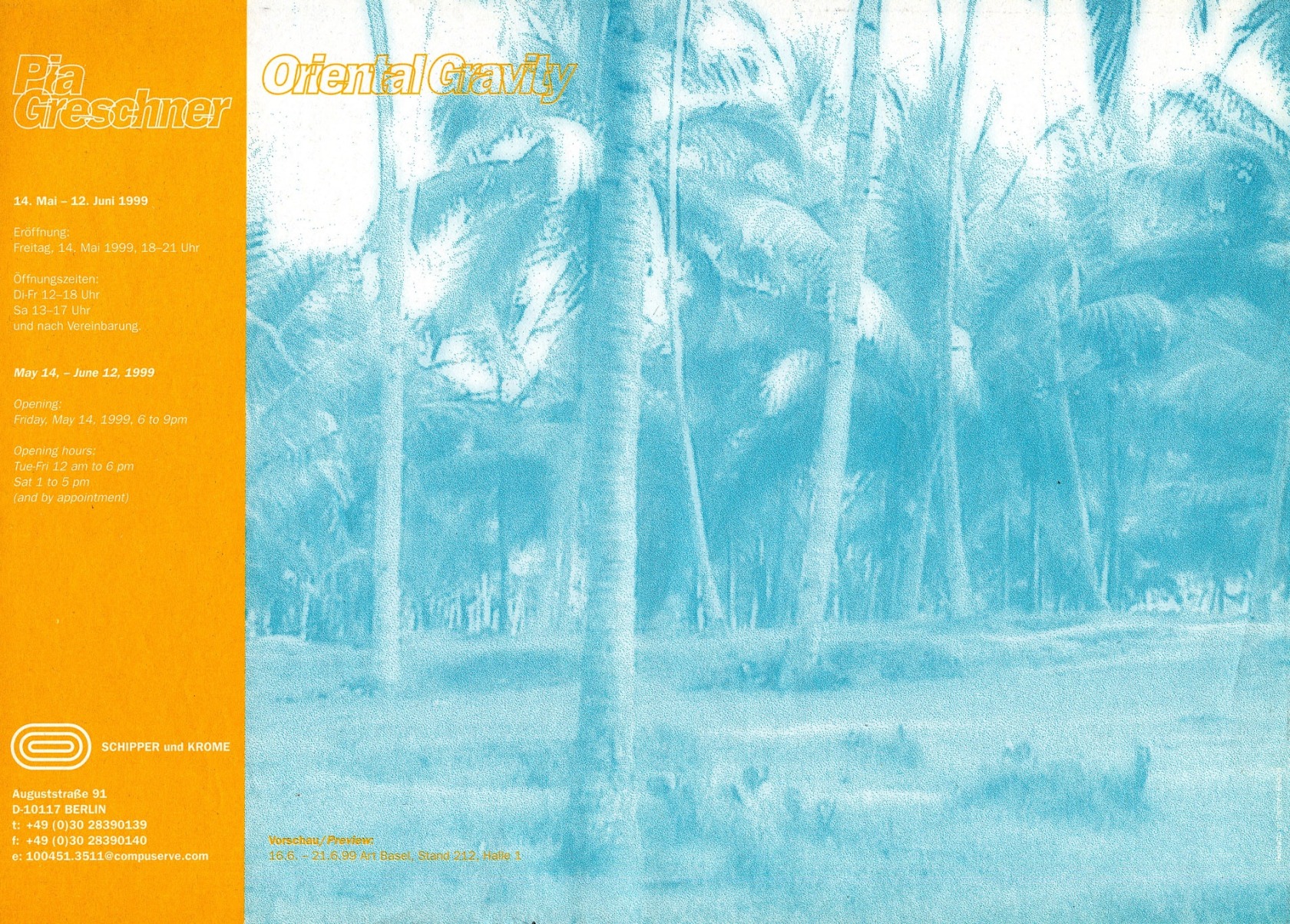 Original exhibition invitation (recto)