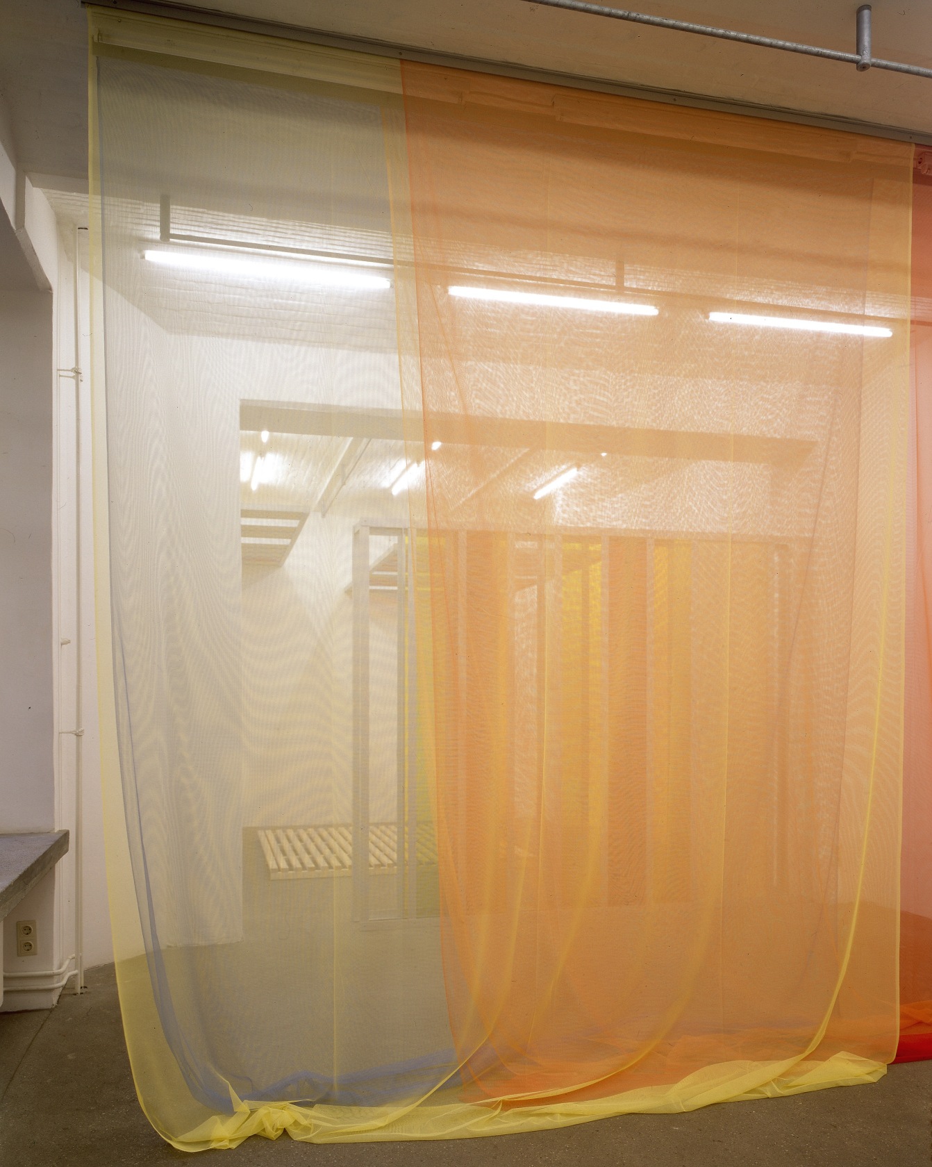 Liam Gillick, Poll! Hear Them!, 1998. Exhibition view: ...when do we need more tractors?, Schipper & Krome, Berlin, 1998. Photo...