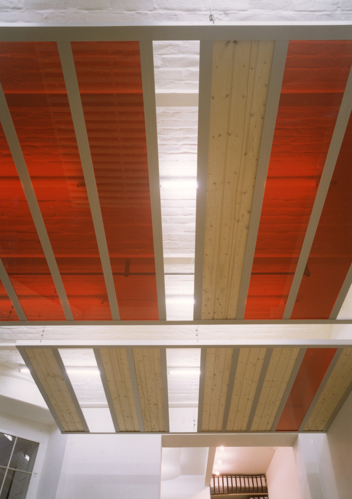 Liam Gillick, Twinned renegotiation platforms, 1998 (detail). Exhibition view: ...when do we need more tractors?, Schipper & Krome, Berlin, 1998....