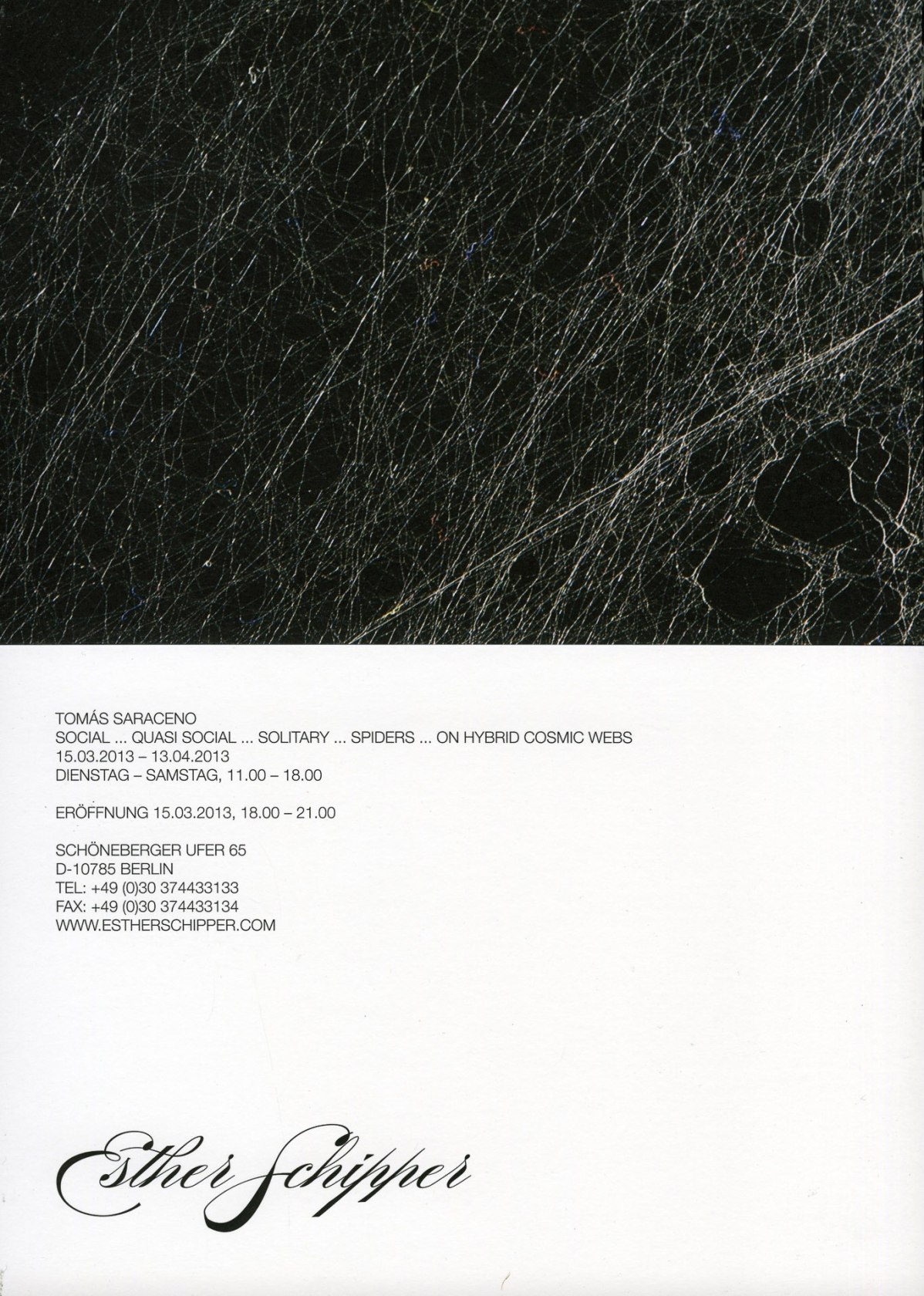 Original exhibition invitation (recto / verso)