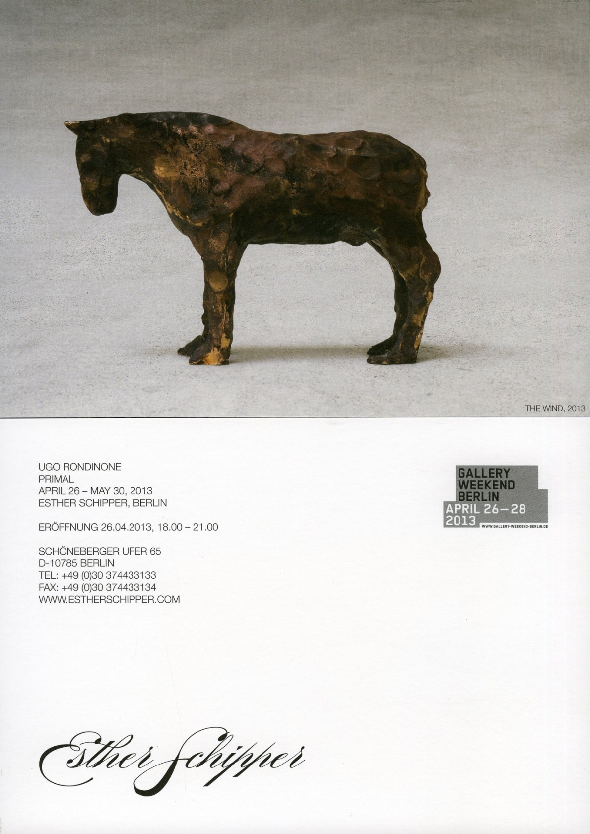 Original exhibition invitation (recto / verso)