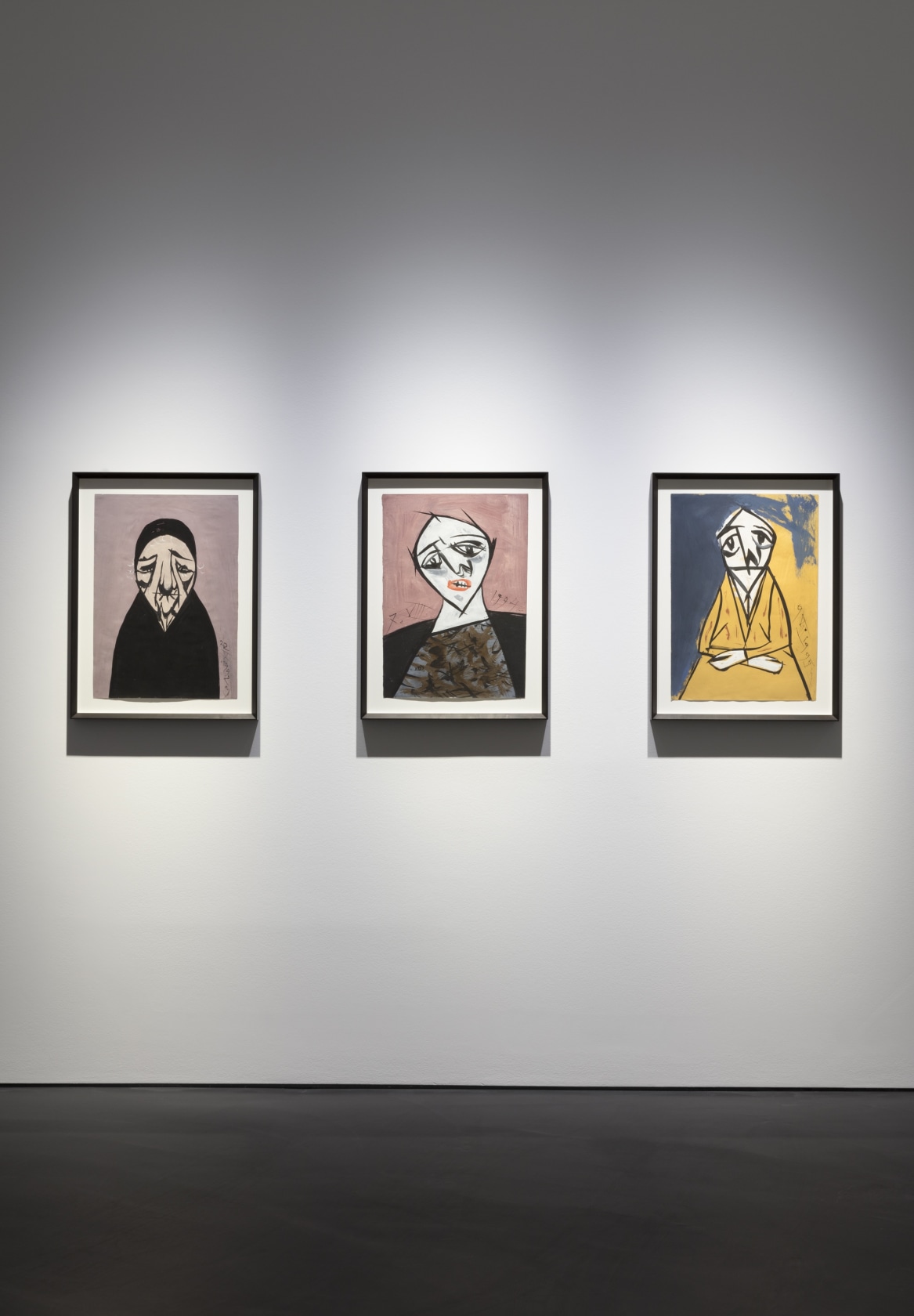 Left: 22.V.1992, 1992 Tempera on paper 78 x 59 x 5,5 cm (framed) Middle: 7.VIII.1994, 1994 Tempera on paper 78...