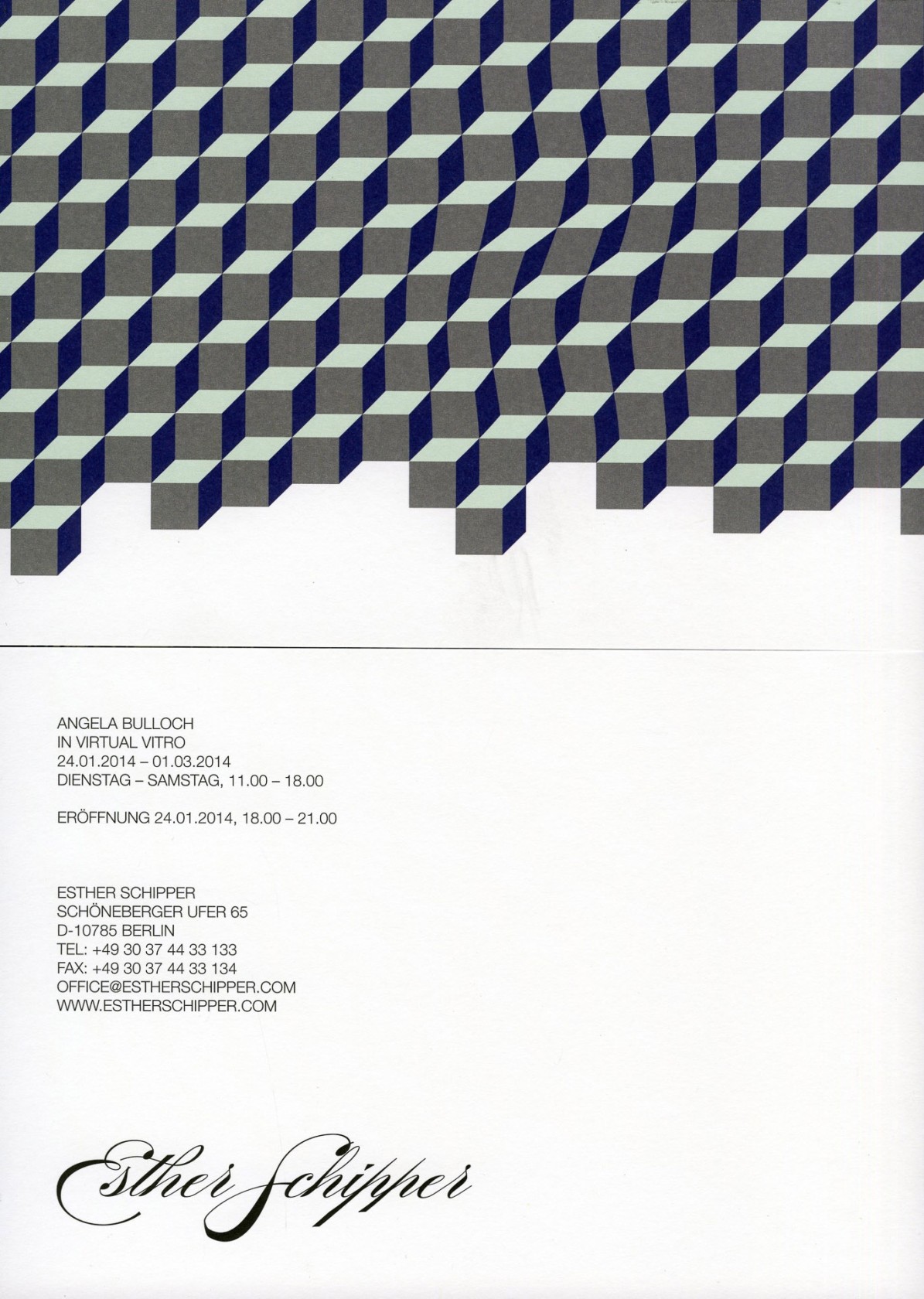 Original exhibition invitation (recto / verso)