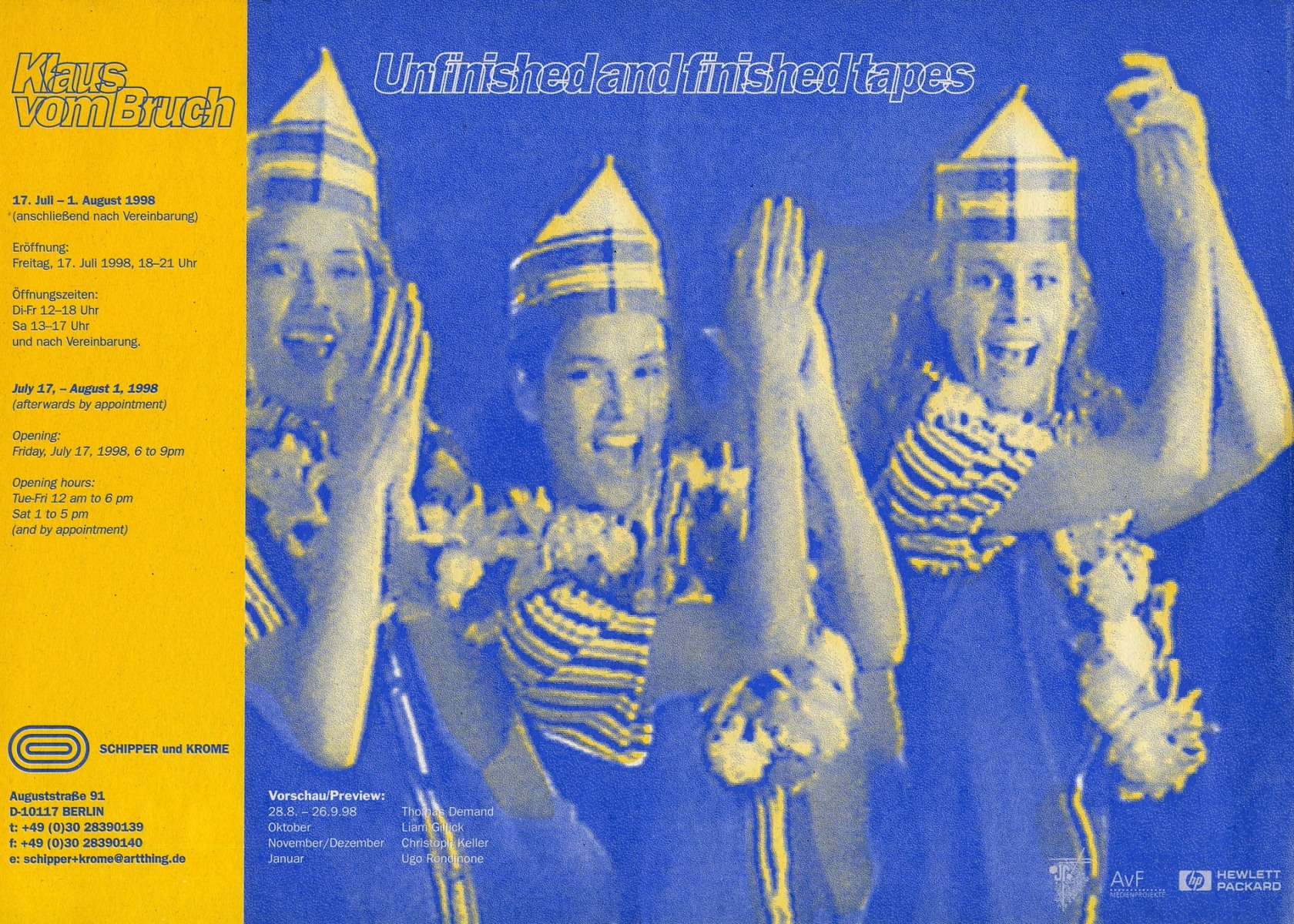 Original exhibition invitation (recto)