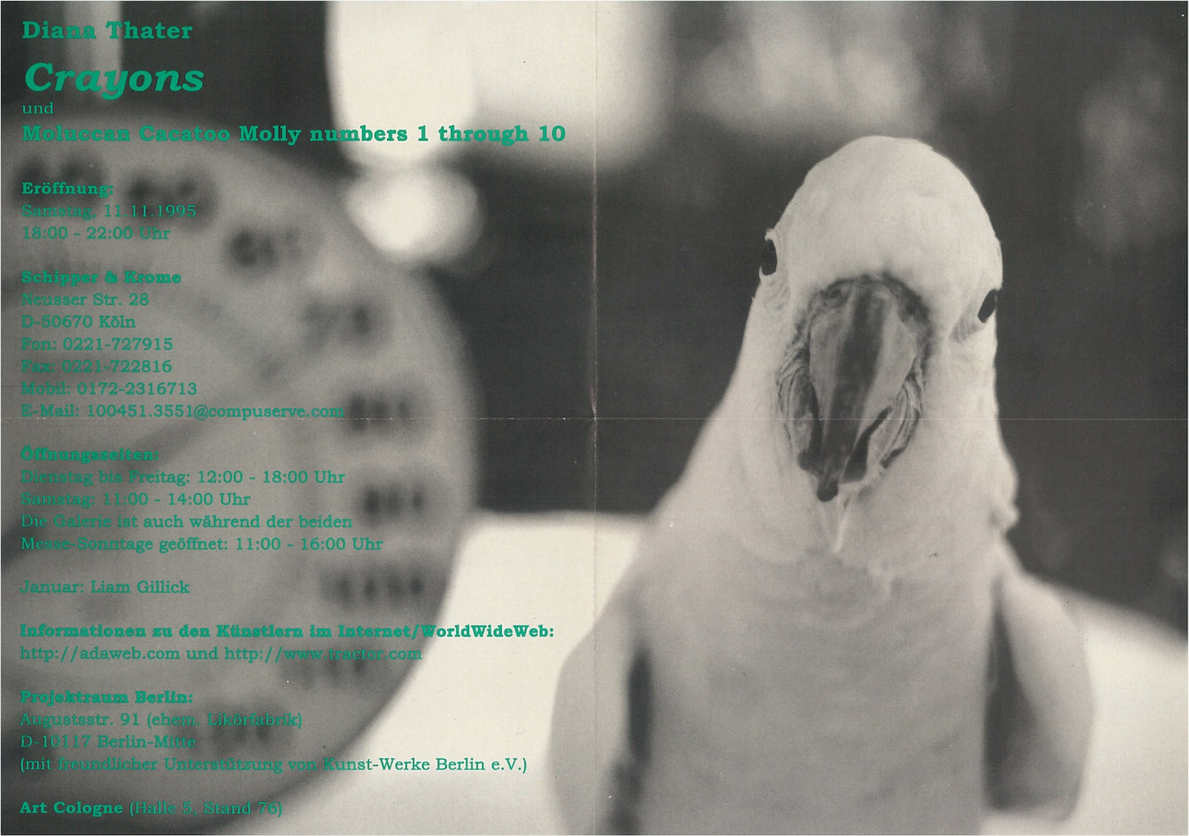 Original exhibition invitation (recto)