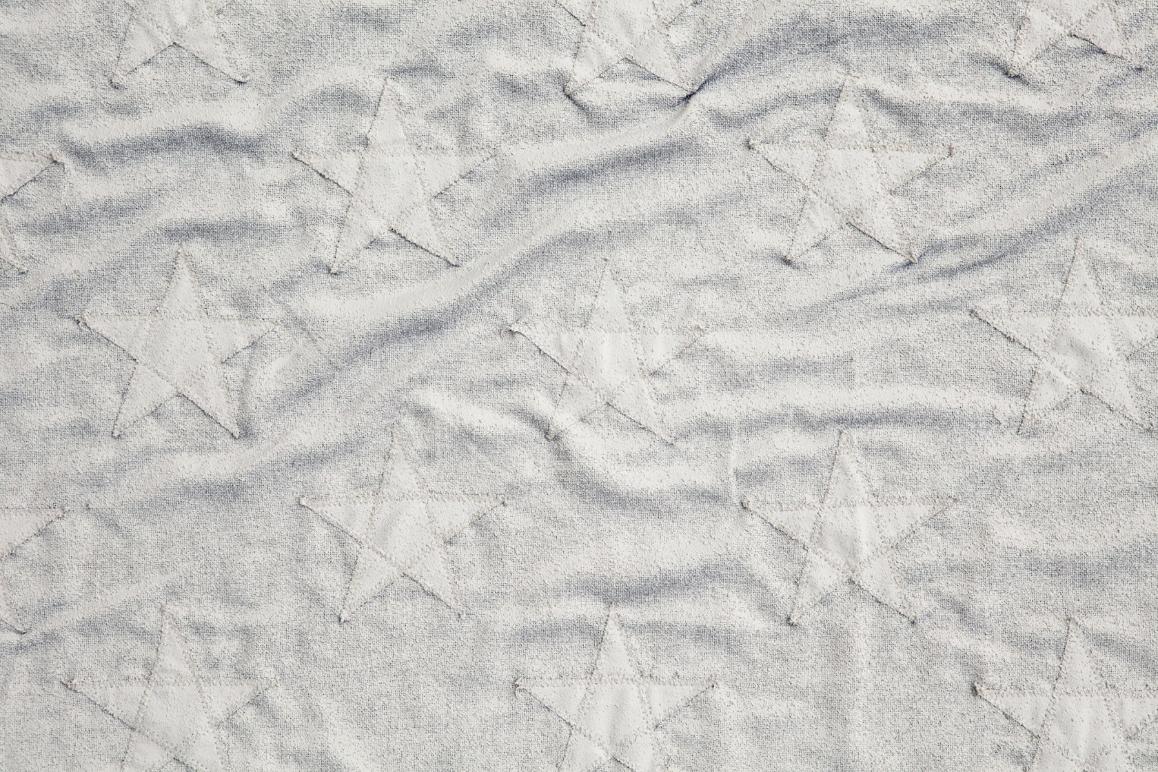 White Flag #8, 2015 (detail) Rabbit skin glue, Champagne chalk, raw honey on linen, cotton and cotton rope on linen...