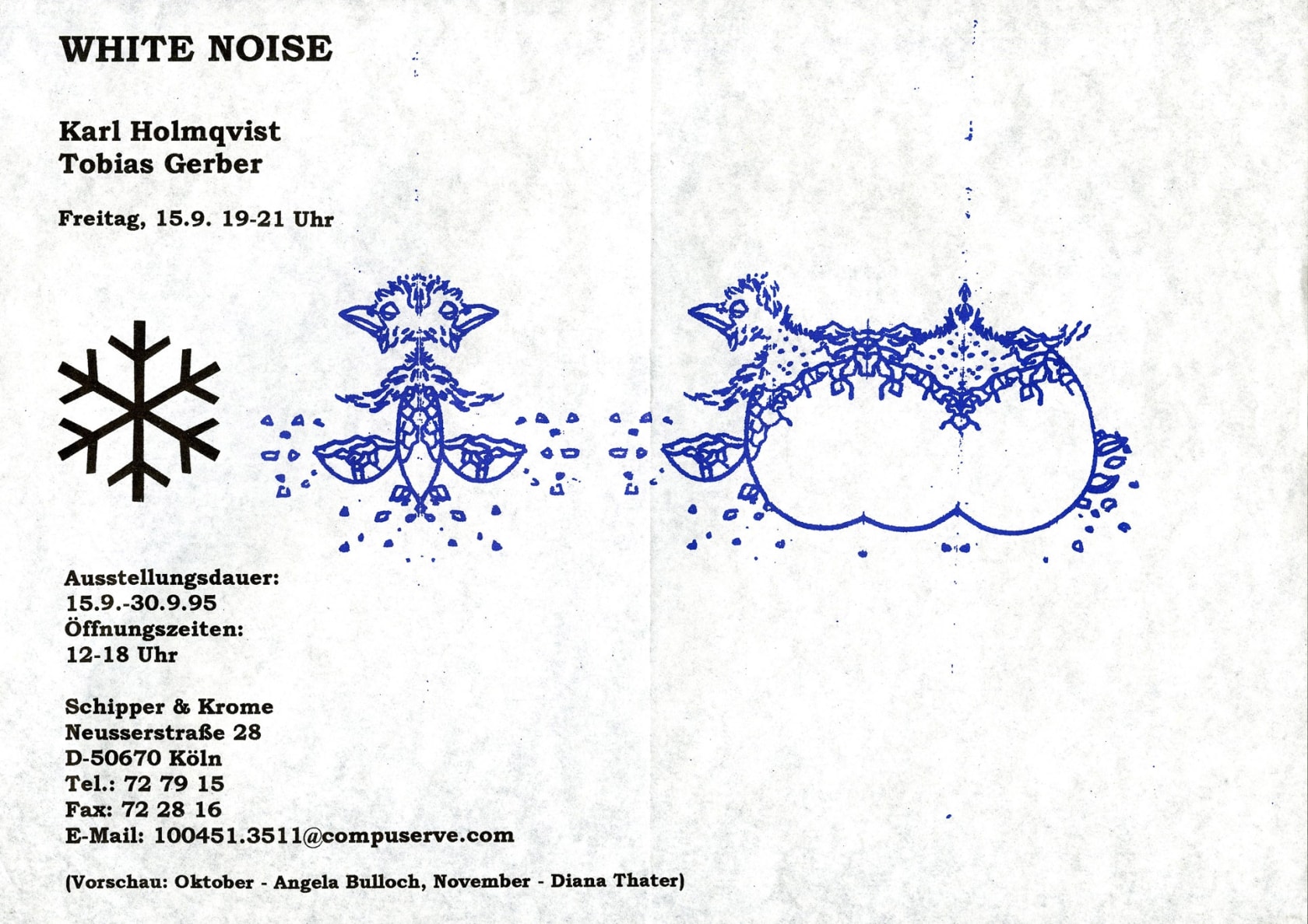 Original exhibition invitation (recto)