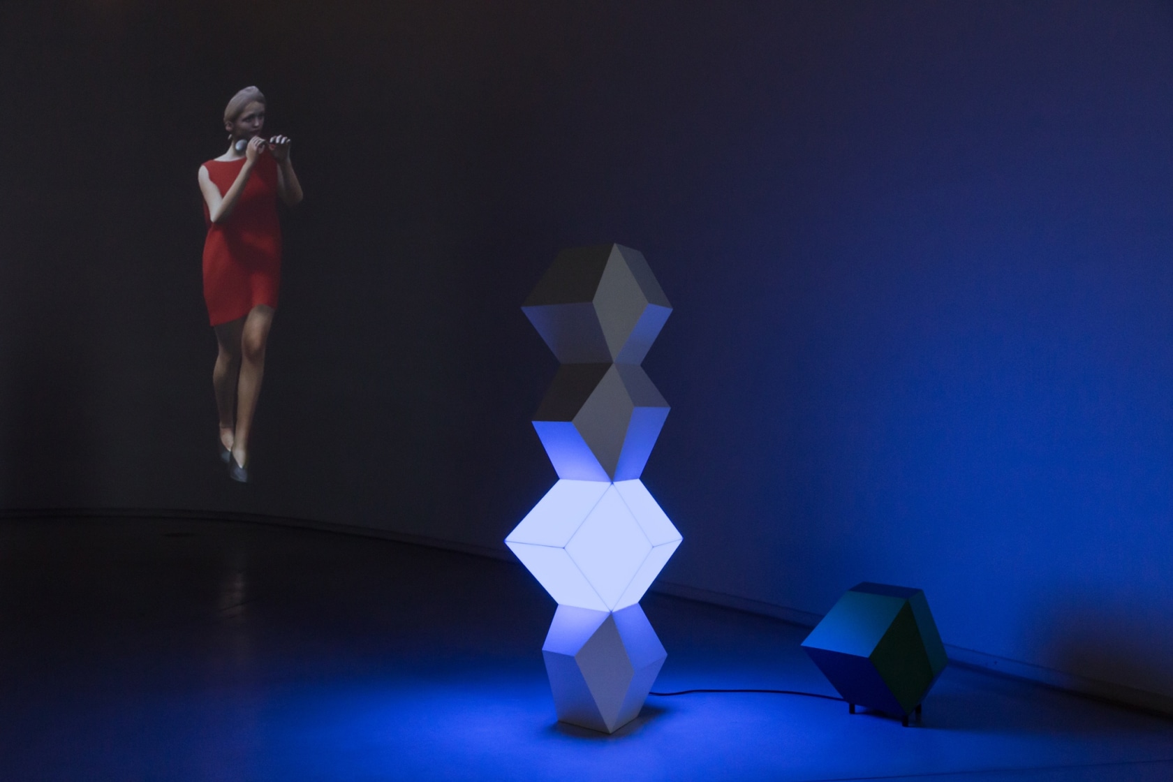 Action Girl, 2019 (left) 3D HD video installation (color, stereo sound), 3D modelling by Fred Fröhlich Duration: 3:30 min Anima...