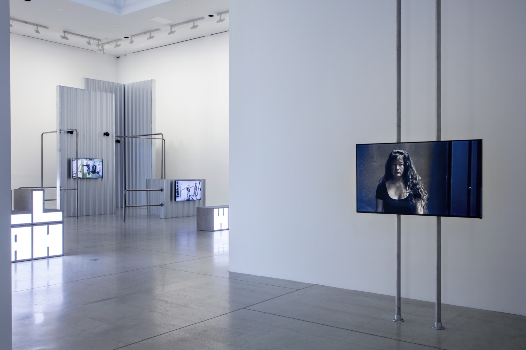 Strike, 2010 Single channel high-definition digital video, sound, flat screen mounted on two free standing poles Duration: 28 seconds Photo...