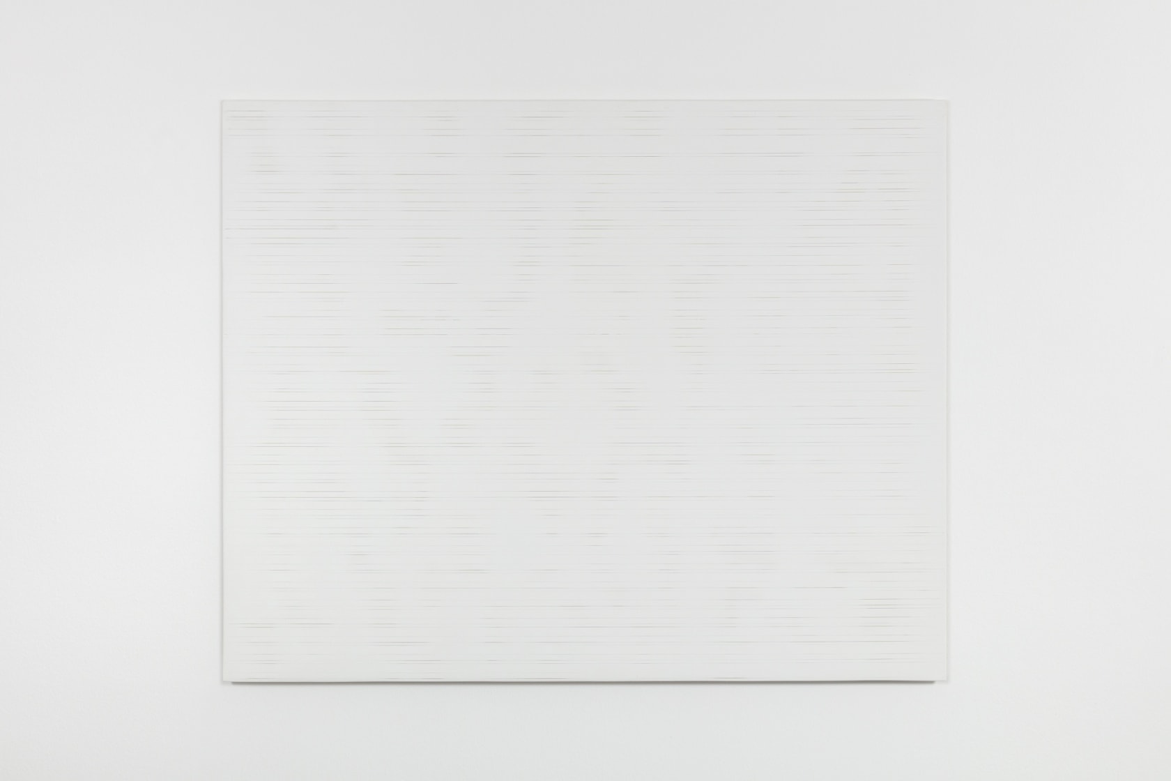 Prabhavathi Meppayil nineteen sixteen, 2016 Copper wire embedded in gesso panel With her process-oriented works that follow a series of...