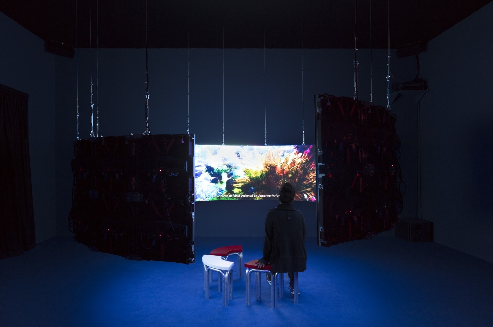 Hito Steyerl, Leonardo’s submarine, 2019. Exhibition view: May You Live In Interesting Times, 58th Venice Biennale, Venice, 2019. Photo ©...