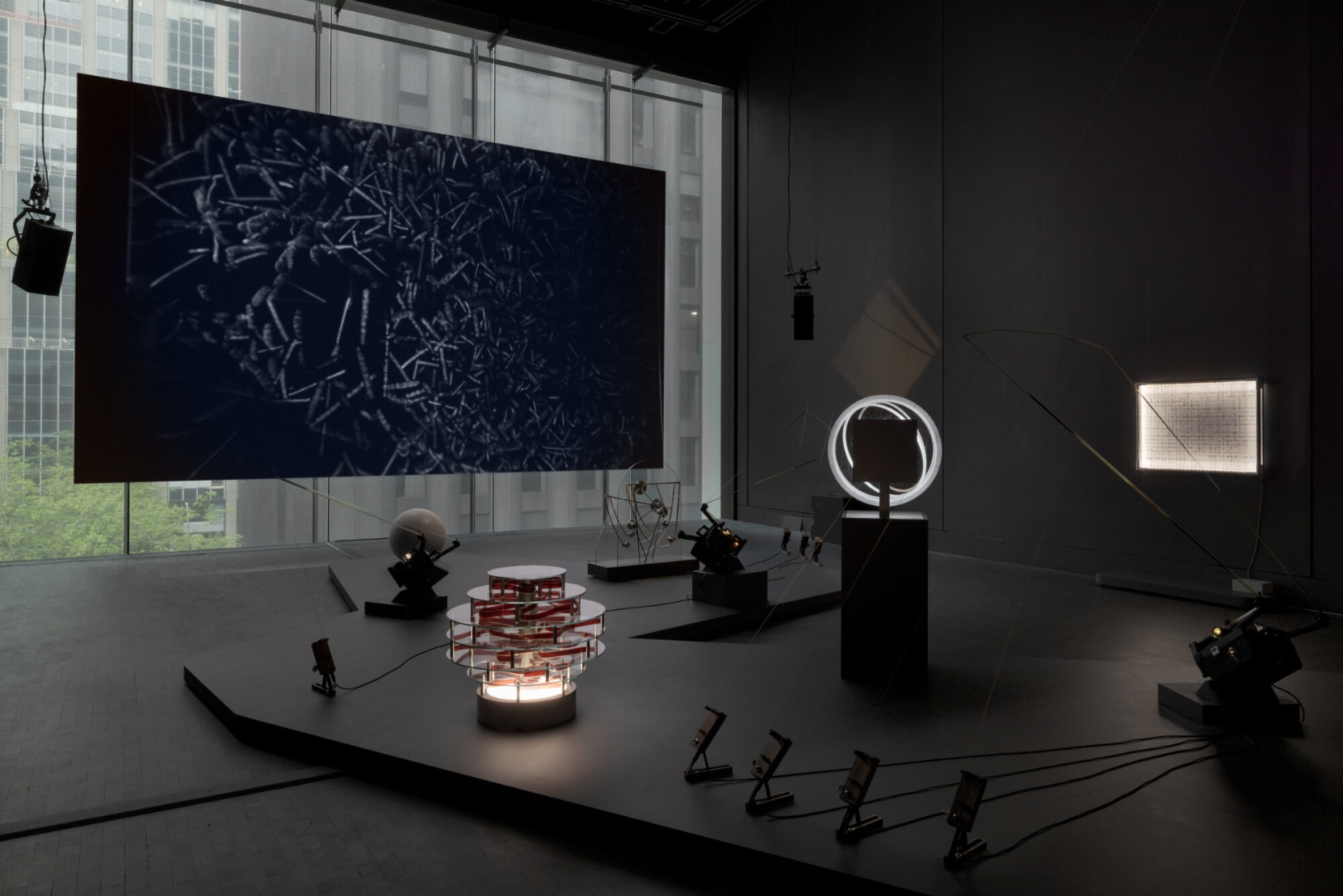 Exhibition view: Rosa Barba, The Ocean of One’s Pause, Kravis Studio, The Museum of Modern Art, New York, 2025. ©...