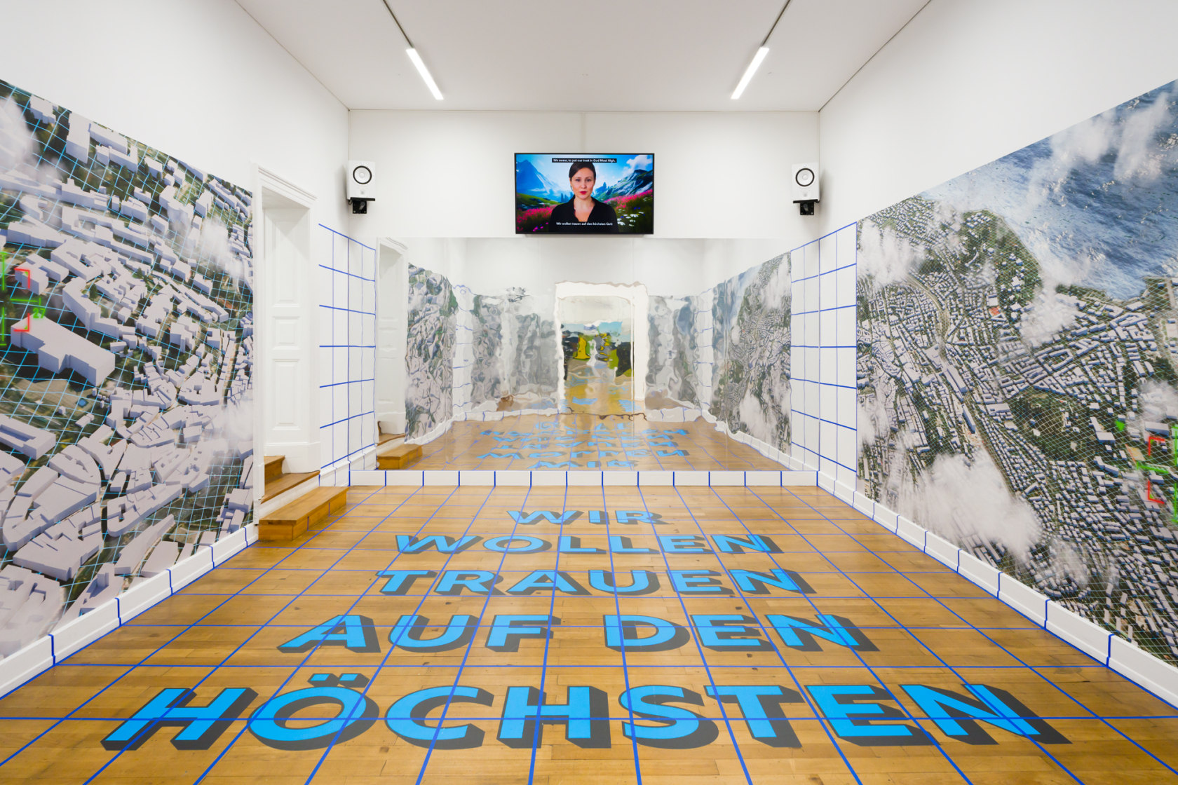 Exhibition view: Cemile Sahin, Gewehr im Schrank / Rifle in the closet, Nassauischer Kunstverein Wiesbaden, 2023. Photo © Christian Lauer...