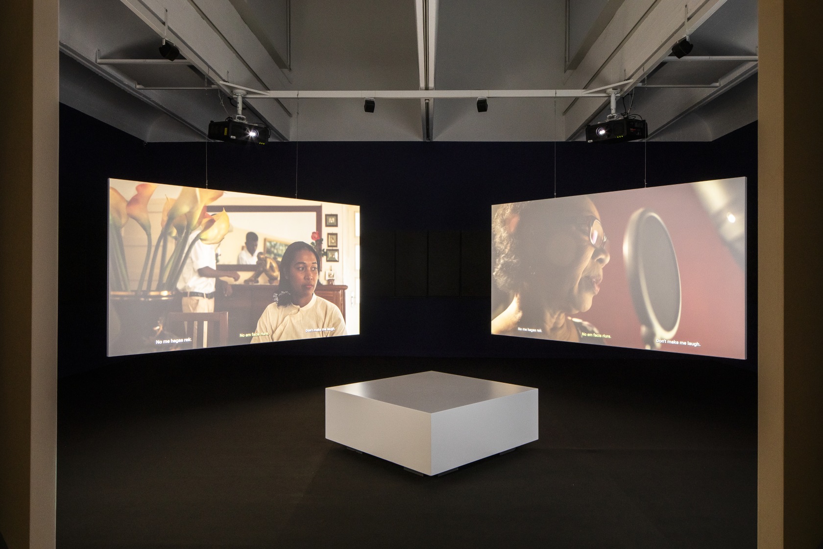 Exhibition view: Tuan Andrew Nguyen. Our Ghosts Live in the Future, Fundació Joan Miró, Barcelona, Spain, 2024. Photo © Davide...