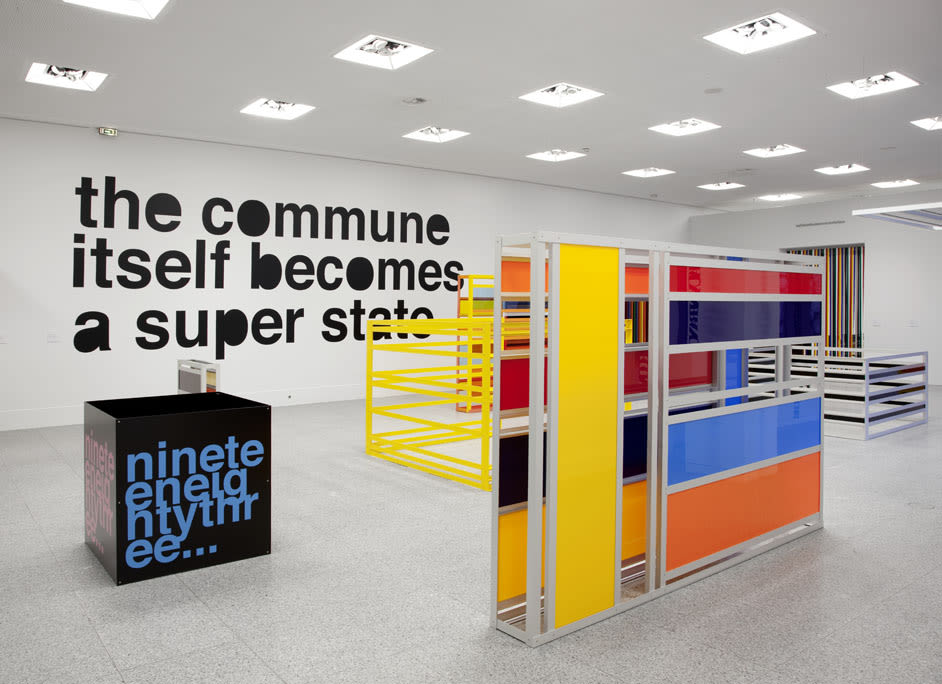 Exhibition view: Liam Gillick: One Long Walk... Two Short Piers..., Kunst- und Ausstellungshalle der Bundesrepublik Deutschland, Bonn, 2010. Photo ©...