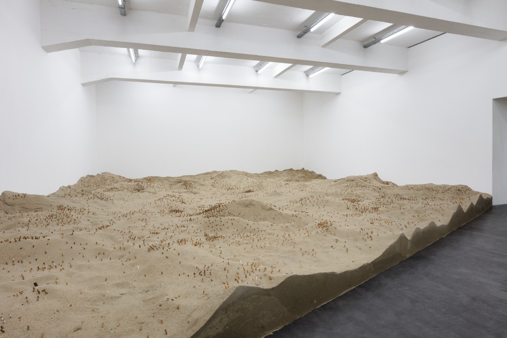 Gabriel Kuri, Donation Box, 2010. Exhibition view: Gabriel Kuri, sorted, resorted, WIELS, Contemporary Art Centre, Brussels, 2019. Photo © Andrea...