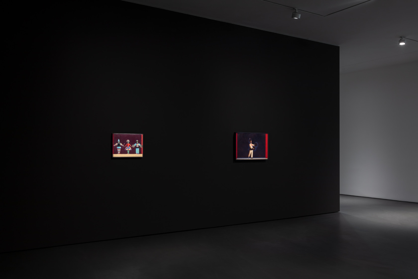 Left: Liu Ye, Bauhaus No. 8 (Triadisches Ballett), 2021. Right: Liu Ye, Bauhaus No. 7 (Oskar Schlemmer as „The Turk“),...