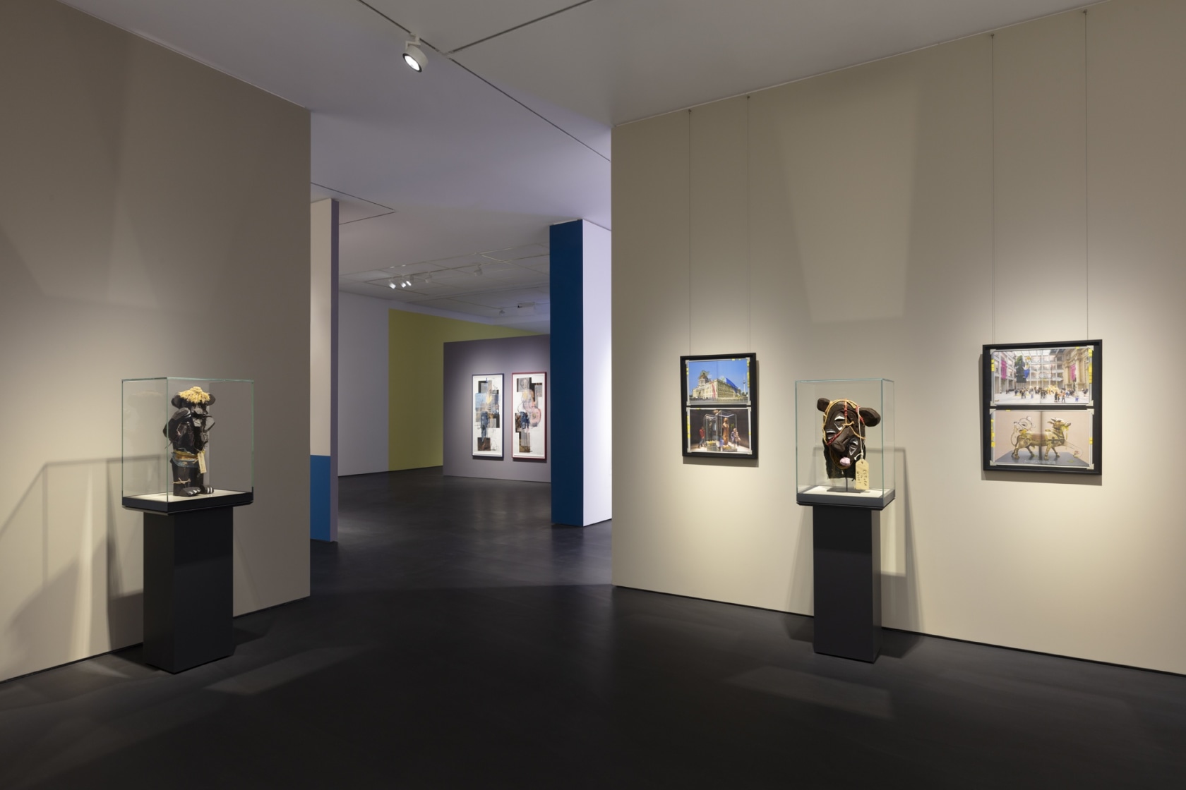 Left: Simon Fujiwara, Voodoo Who? (from the collection of Humboldt Who), 2021. Center (back): Simon Fujiwara, Who‘s Original Sin?, 2021....