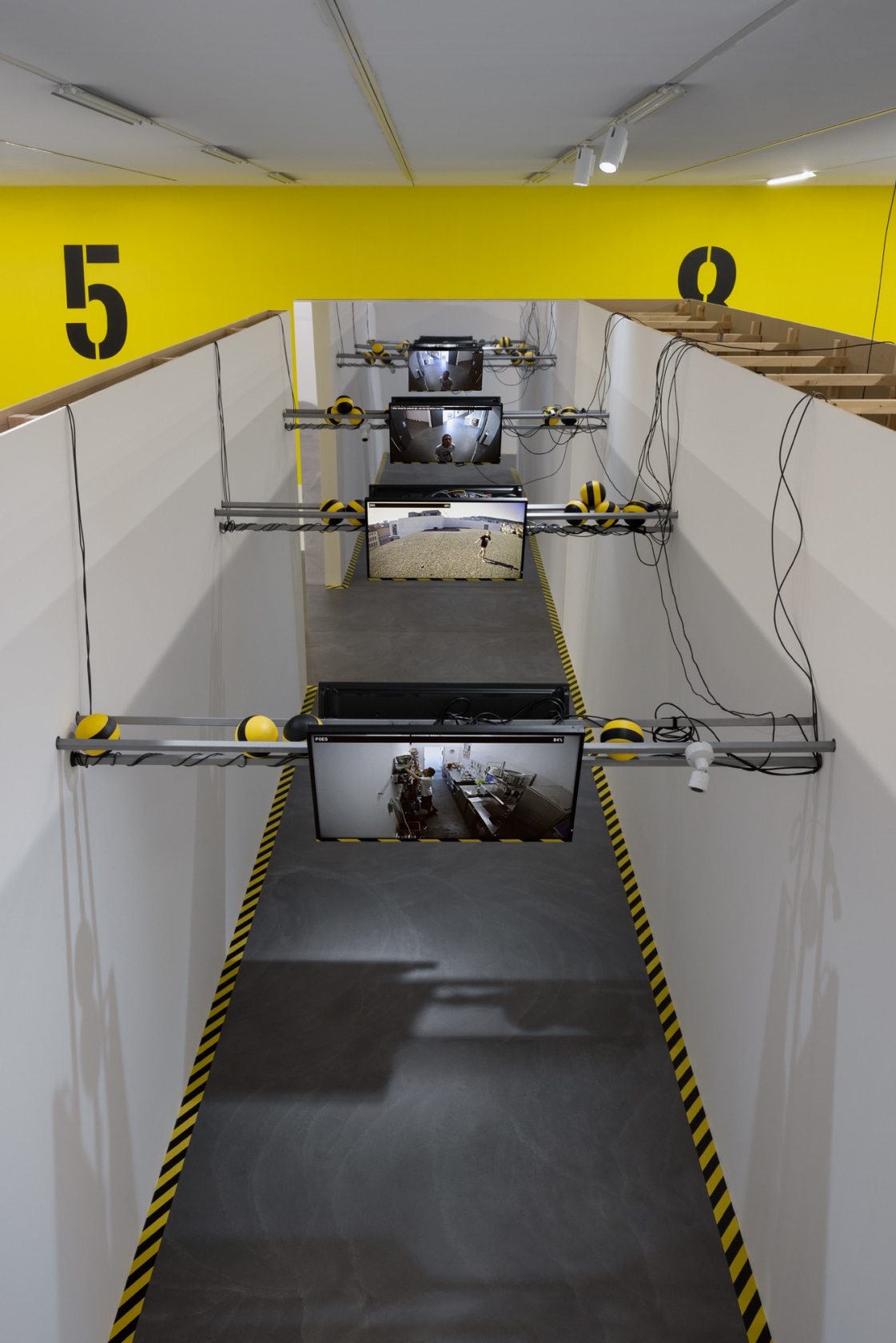 Exhibition view: Julia Scher, Maximum Security Society, Kunsthalle Zürich, Zürich, 2022. Photo © Andrea Rossetti