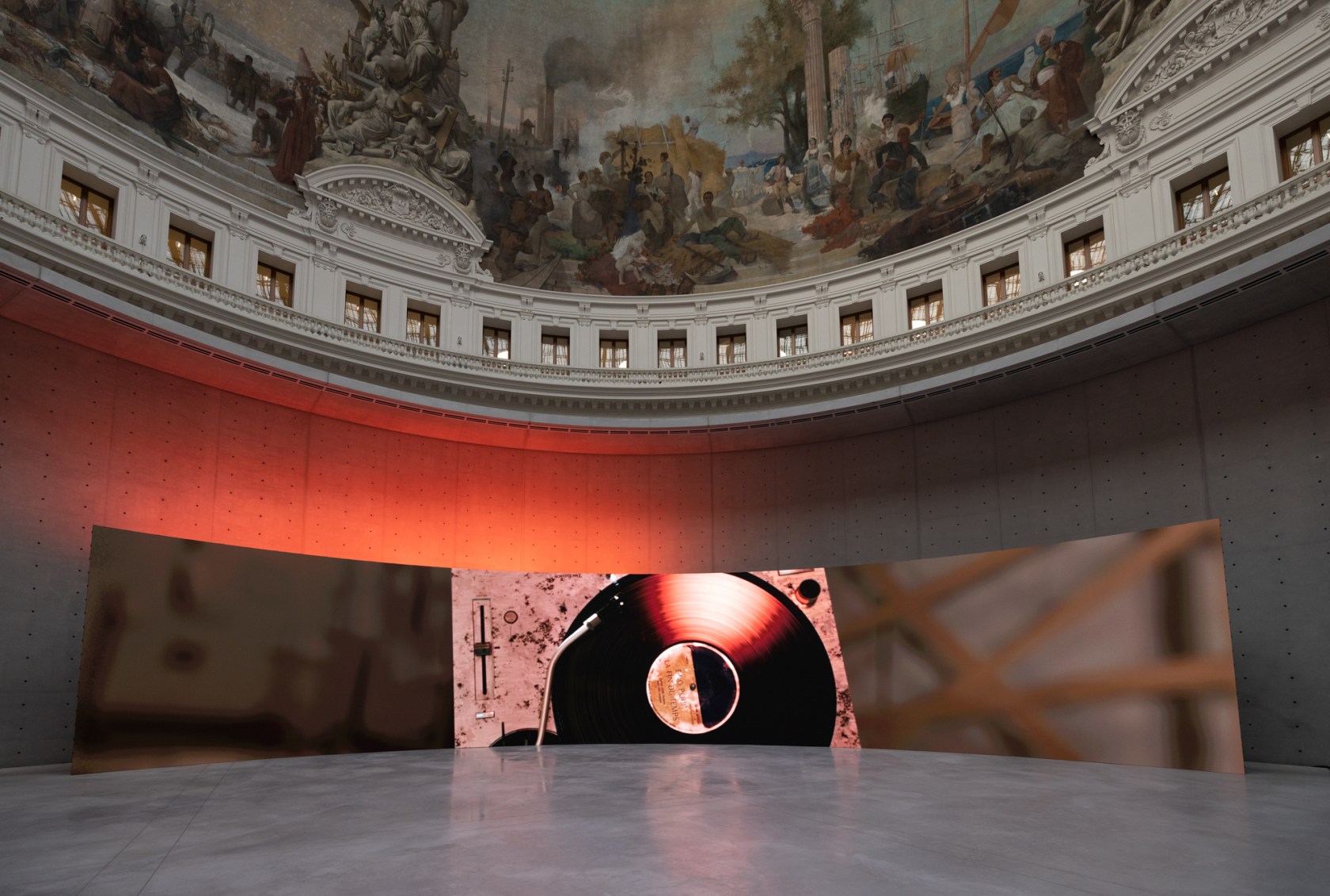 Exhibition view: Anri Sala, Time No Longer, Rotunda of the Bourse de Commerce – Pinault Collection, Paris, 2022. © Anri...
