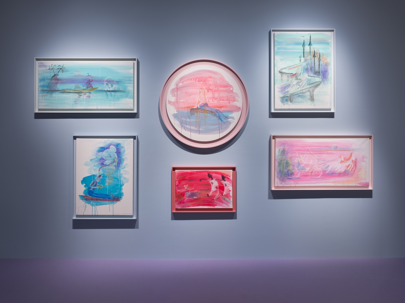 From top left to right: Simon Fujiwara, Who’s in Deep Waters?, 2022. Simon Fujiwara, The Whomaid?, 2022. Simon Fujiwara, Who...