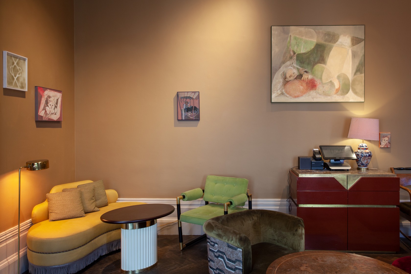 Exhibition view: Sarah Buckner, The Arts Club, London, 2023. Photo © Kate Elliott