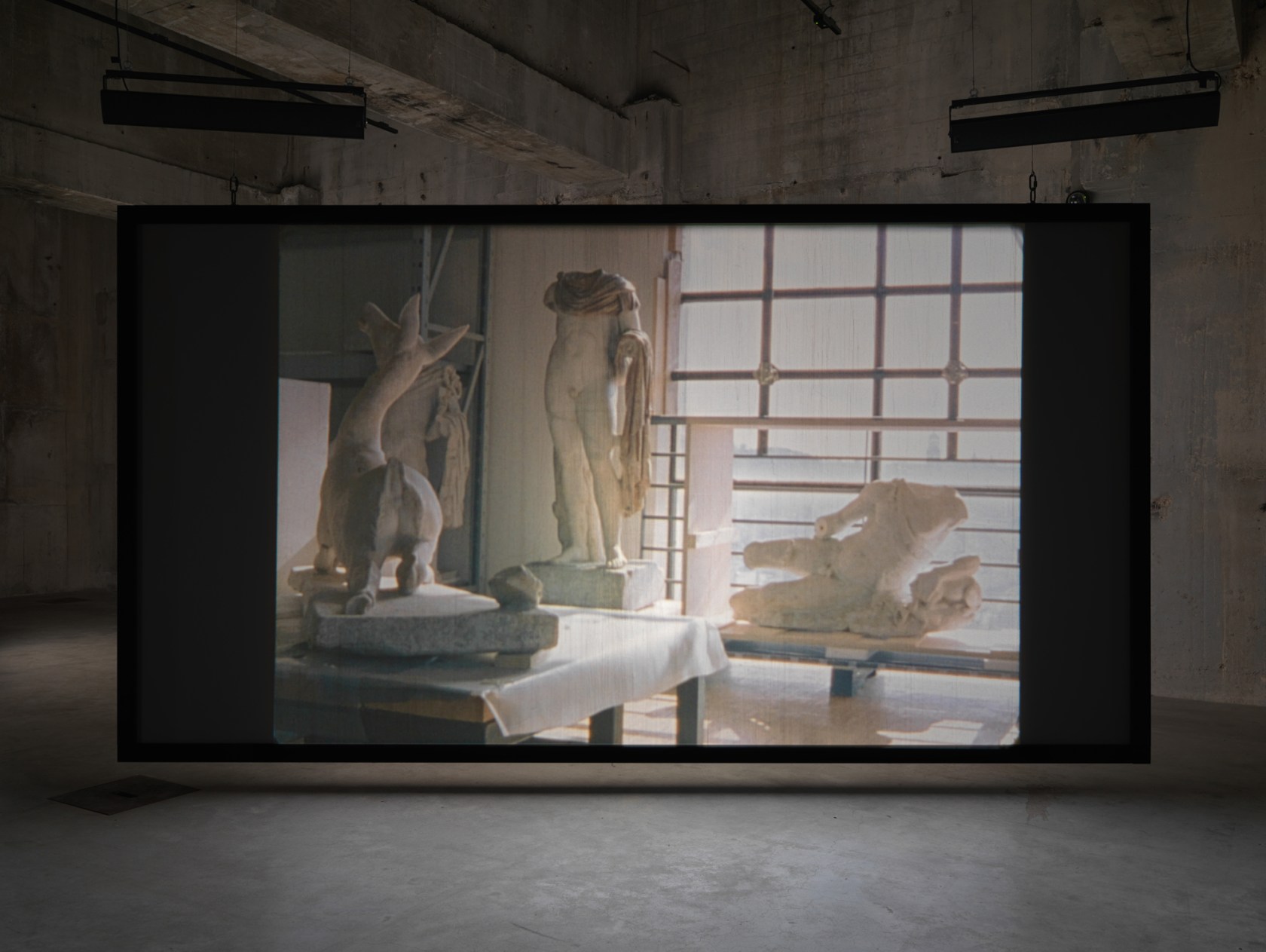 Exhibition view: Rosa Barba, Tate Tanks, Tate Modern, London, 2023. Photo © Tate (Reece Straw)