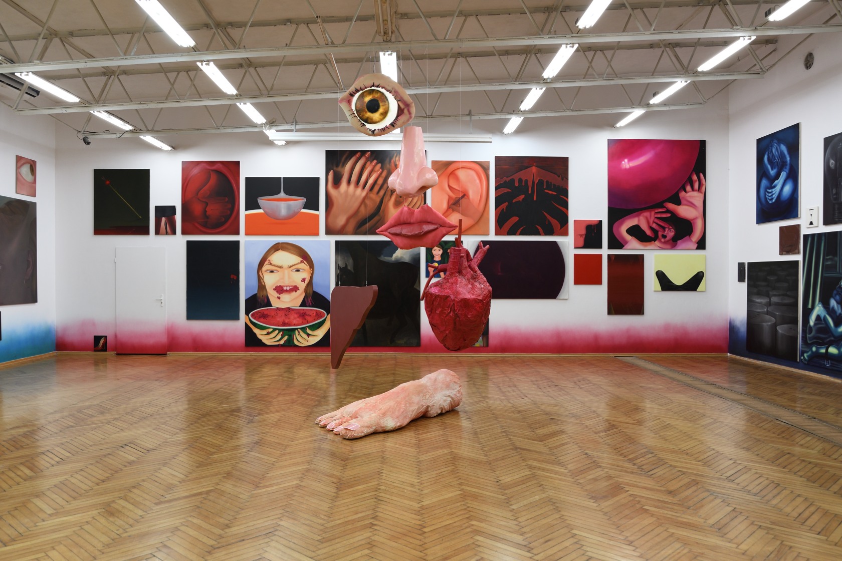 Exhibition view: Humoral Theory (with Tomasz Kręcicki and Cyryl Polaczek), BWA, Zielona Góra (2021). Photo © Karolina Spiak