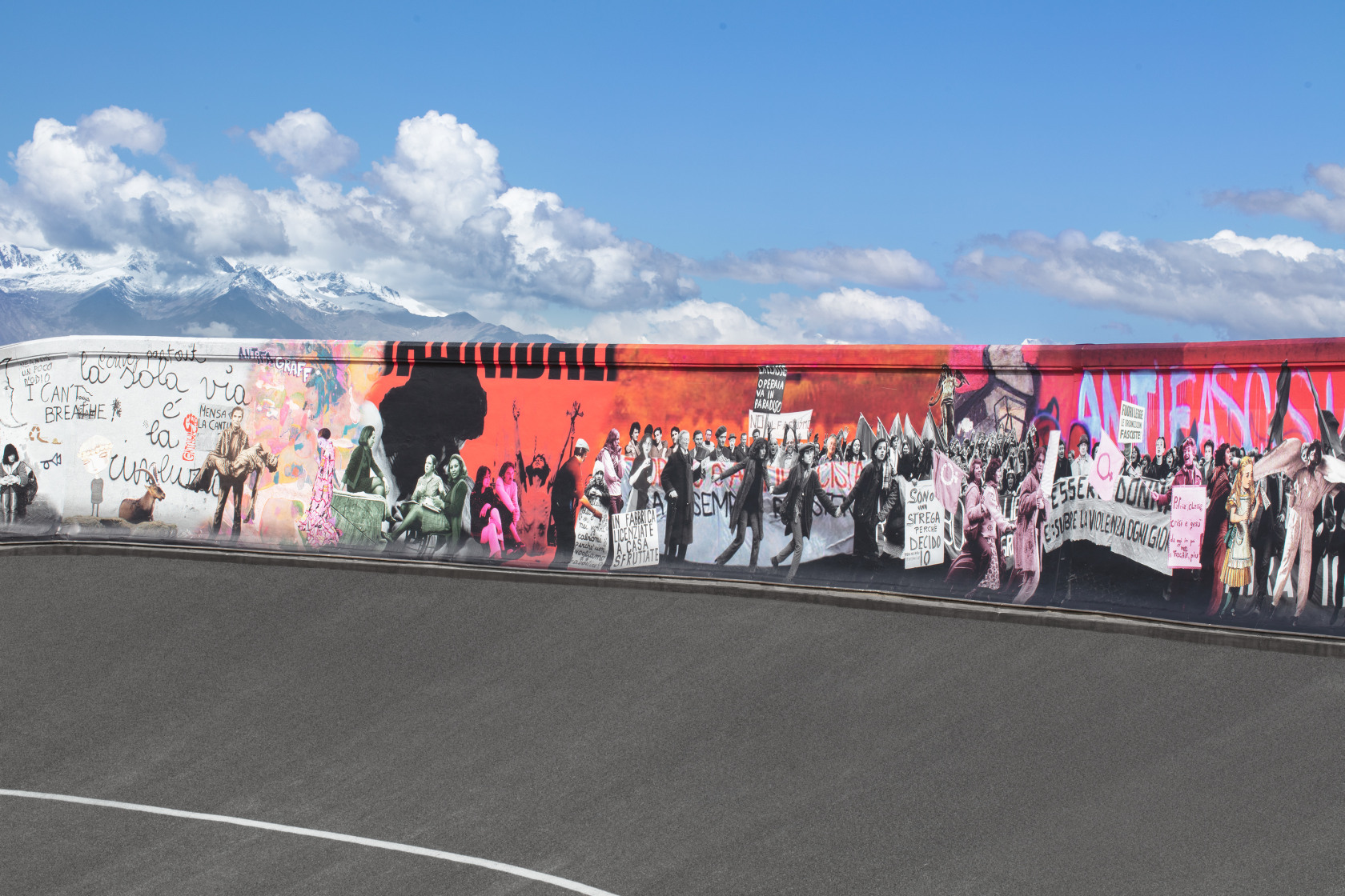 Installation view: Dominique Gonzalez-Foerster, PISTARAMA, 2023. Courtesy the artist and Pinacoteca Agnelli, Torino. Photo © Sebastiano Pellion di Persano