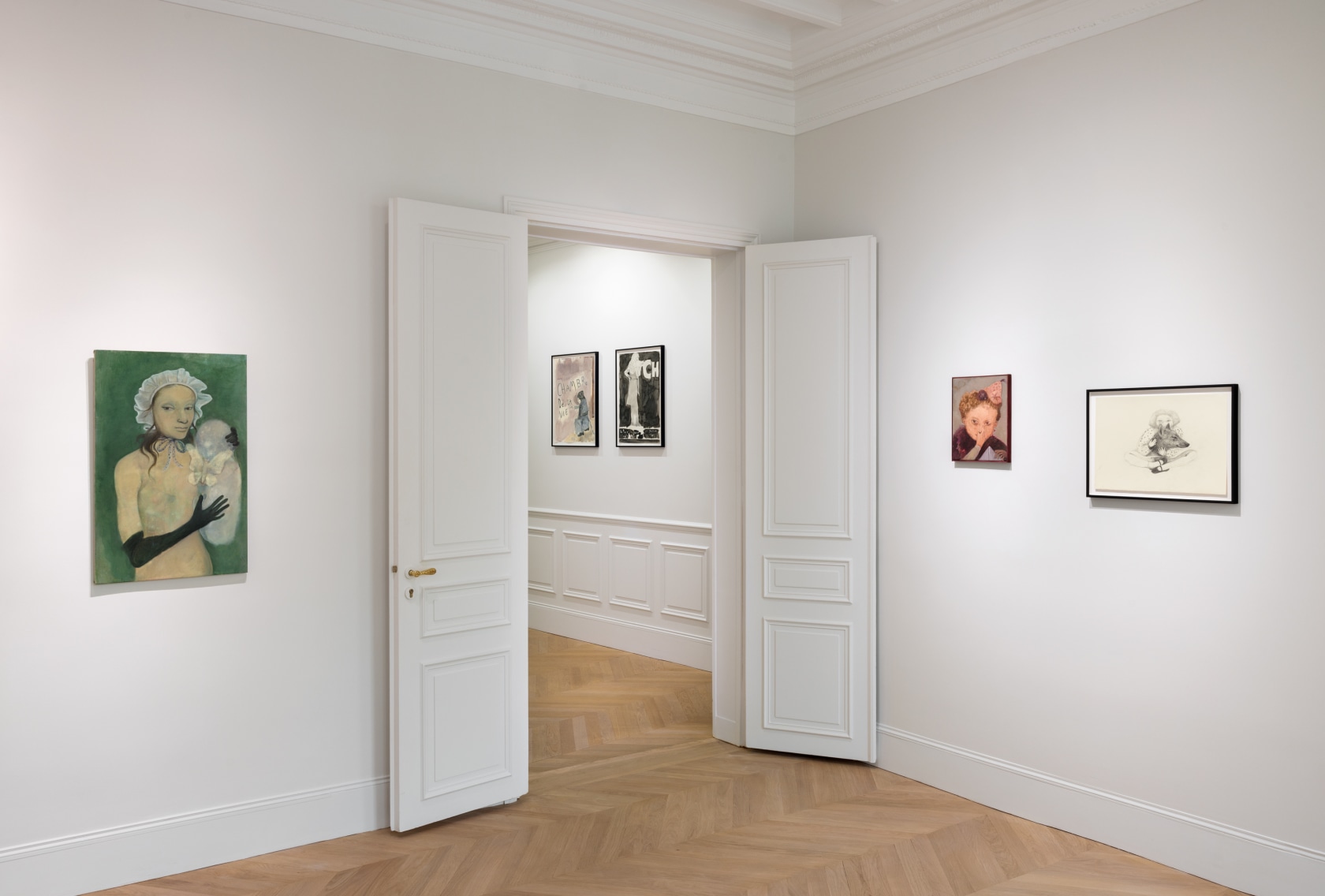 Exhibition view: Sarah Buckner, Chambre de la vie parallèle, Esther Schipper, Paris, 2025. Photo © Andrea Rossetti