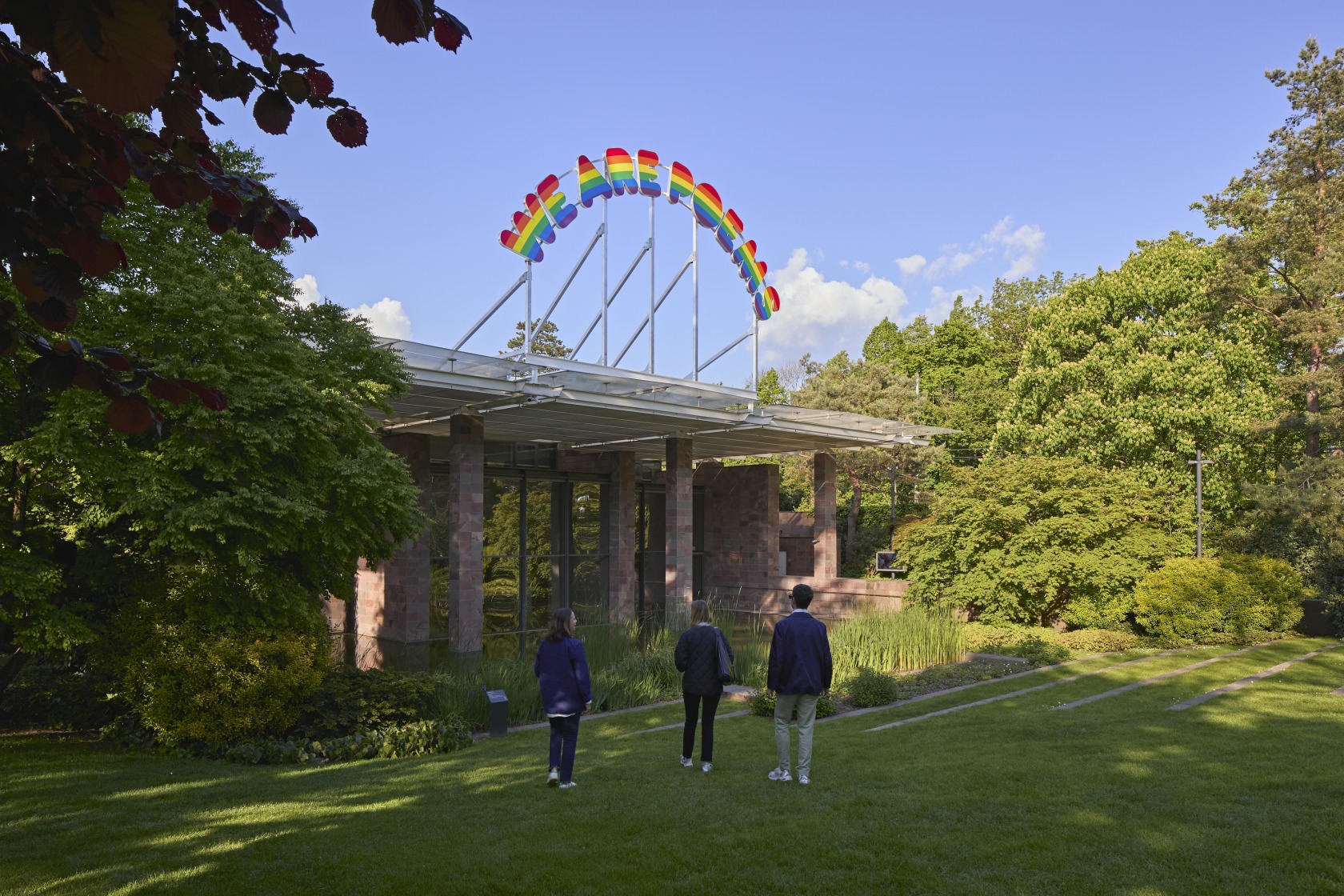 Ugo Rondinone, we are poems, 2011. © Ugo Rondinone. Exhibition view: Over the Rainbow, Fondation Beyeler, Basel, 2025. Photo: Mark...