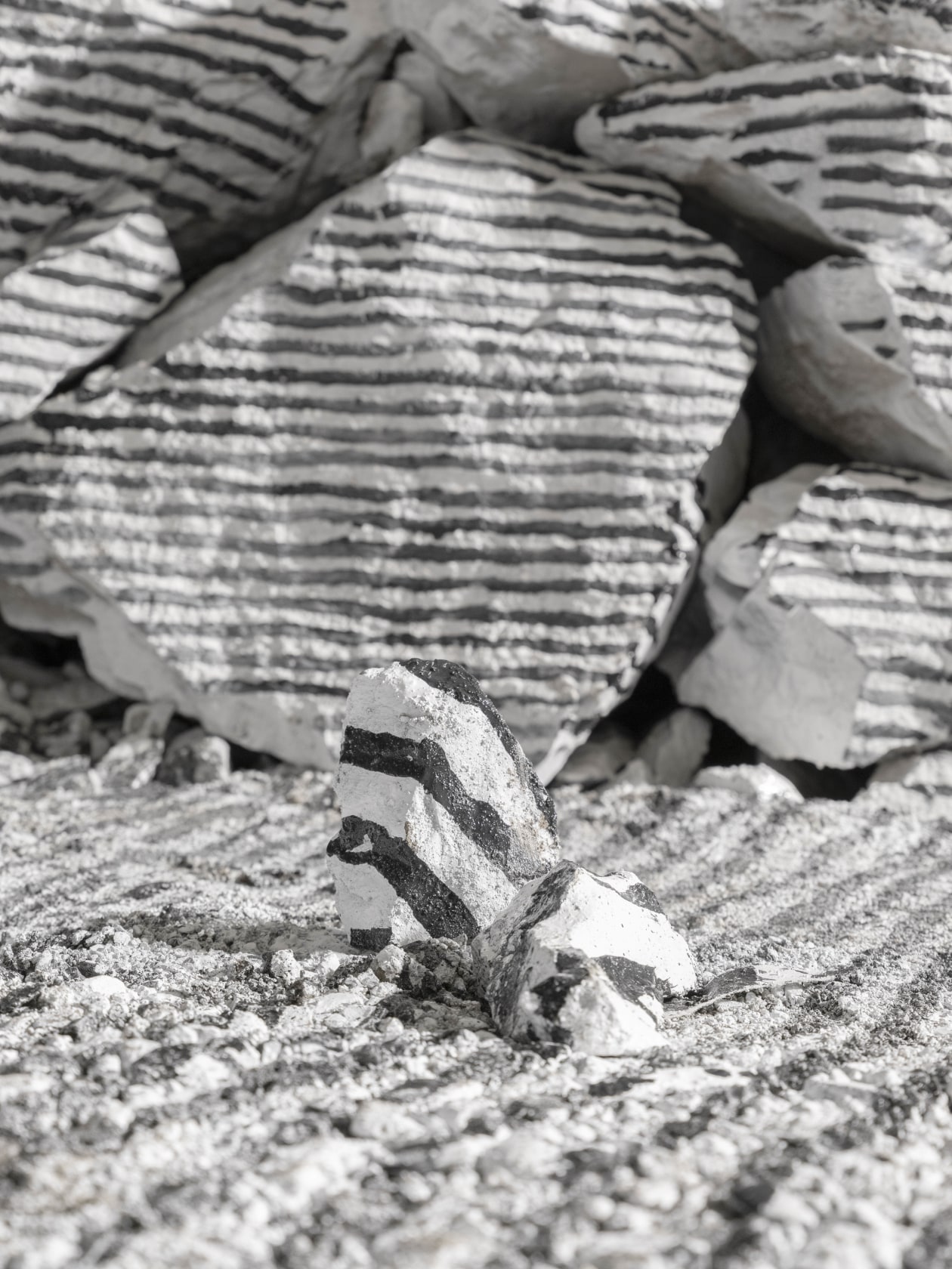 Julius von Bismarck, Landscape Painting (Mine), 2025. Exhibition view: The Orobie Biennial – Thinking Like a Mountain, GAMeC, Bergamo, 2025....