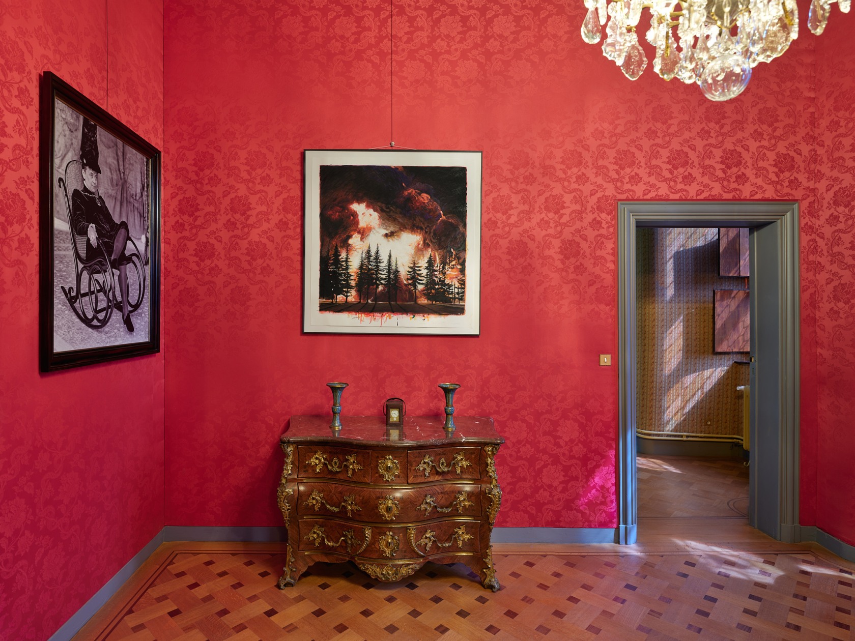 Exhibition view: David Claerbout, At the window / Feel the heartbeat of history, Gaasbeek Castle, Lennik, 2025. Photo © Alex...