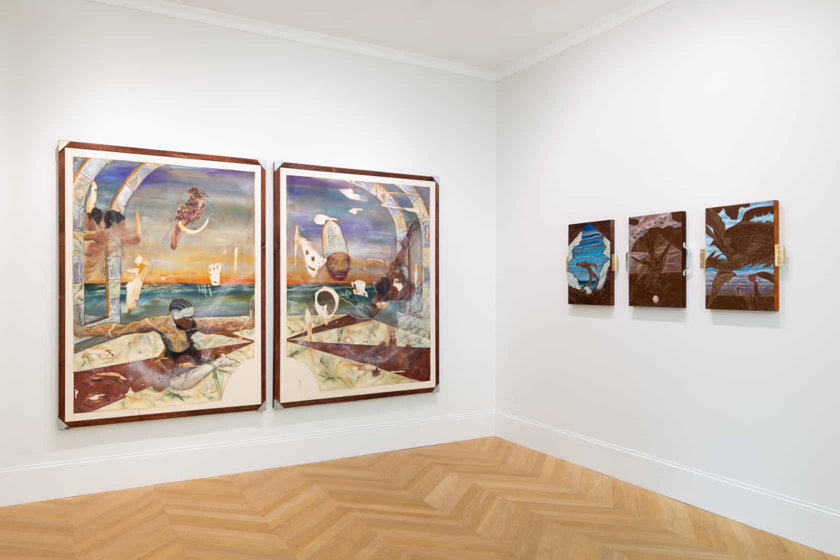 Exhibition view: Thomias Radin, Entre ciels et terres : contingences humaines, Esther Schipper, Paris, 2025. Photo © Andrea Rossetti