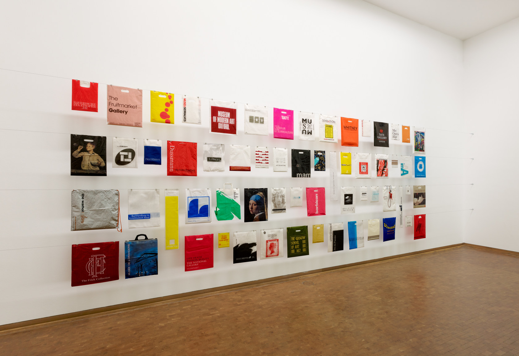 Exhibition view: Jac Leirner, 2019 Wolfgang Hahn Prize, Museum Ludwig, Cologne, 2019. Photo © Gesellschaft für Moderne Kunst am Museum...