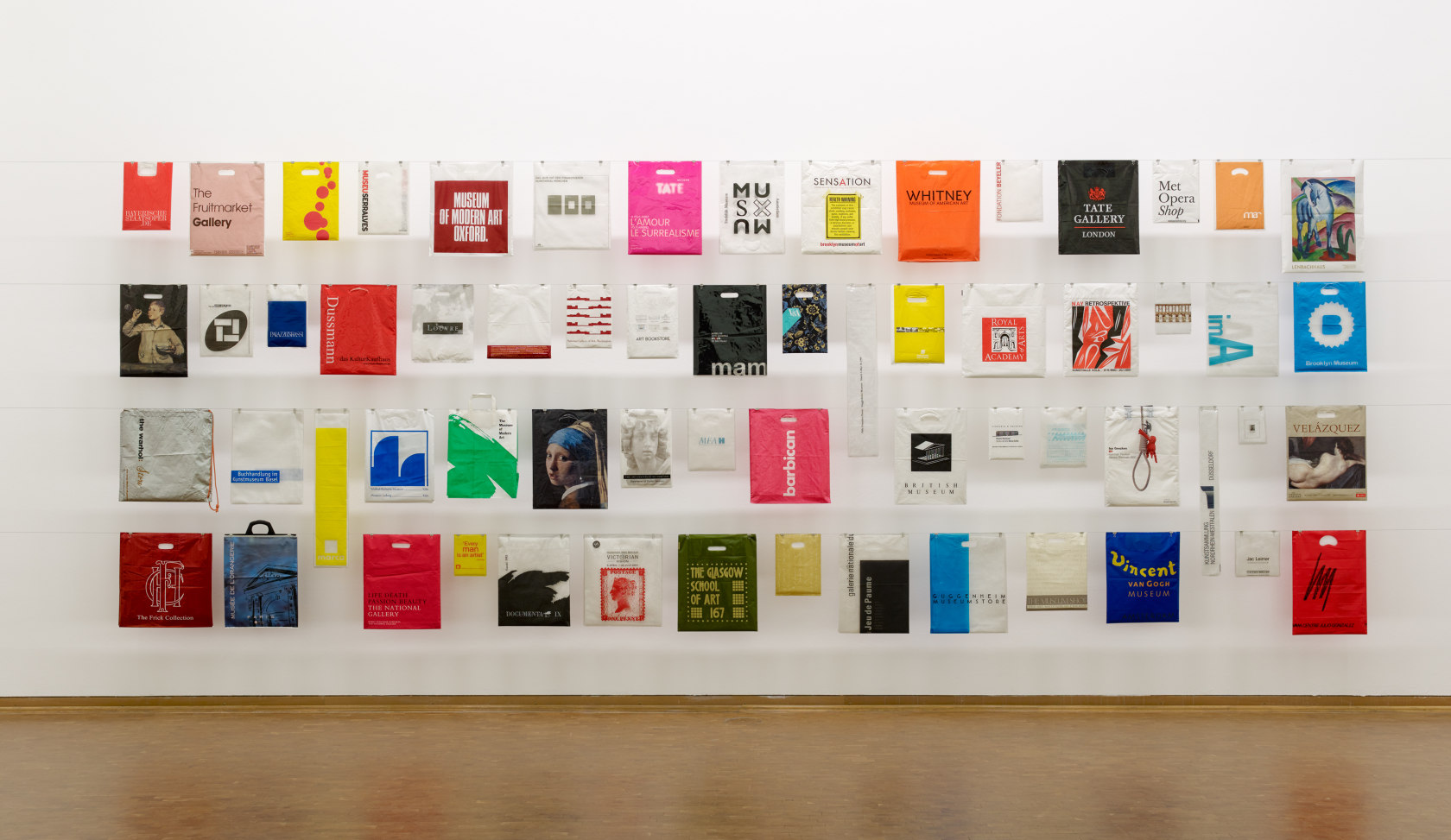 Exhibition view: Jac Leirner, 2019 Wolfgang Hahn Prize, Museum Ludwig, Cologne, 2019. Photo © Gesellschaft für Moderne Kunst am Museum...