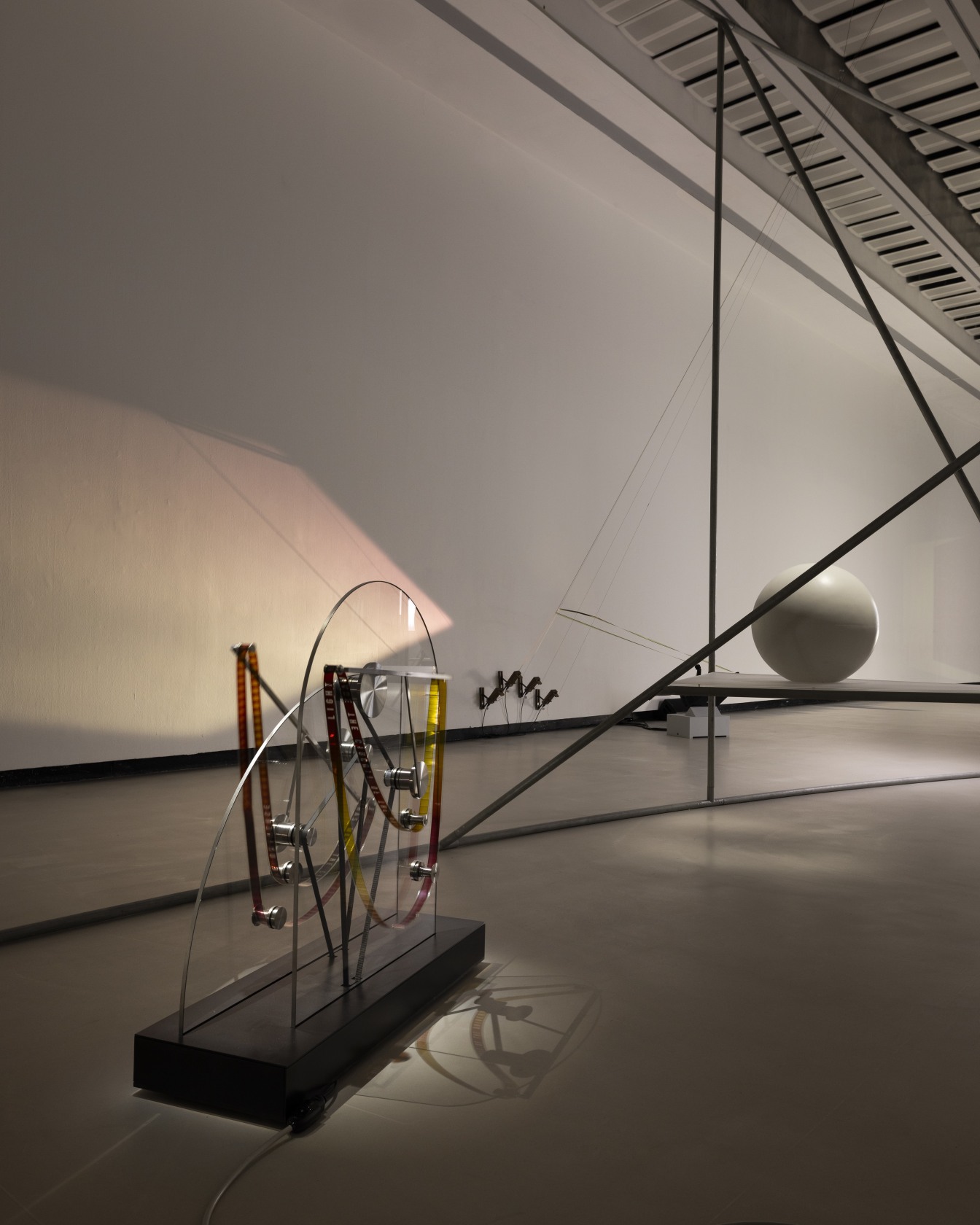 Exhibition view: Rosa Barba, Frame Time Open, MAXXI, Rome. Photo @ Andrea Rossetti