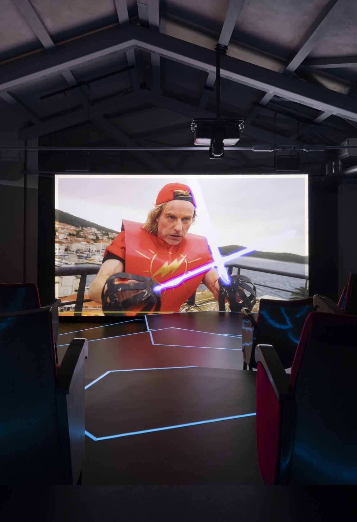 Exhitbition view: Hito Steyerl, The Island, Osservatorio Fondazione Prada, Milan, 2025. Photo © Andrea Rossetti