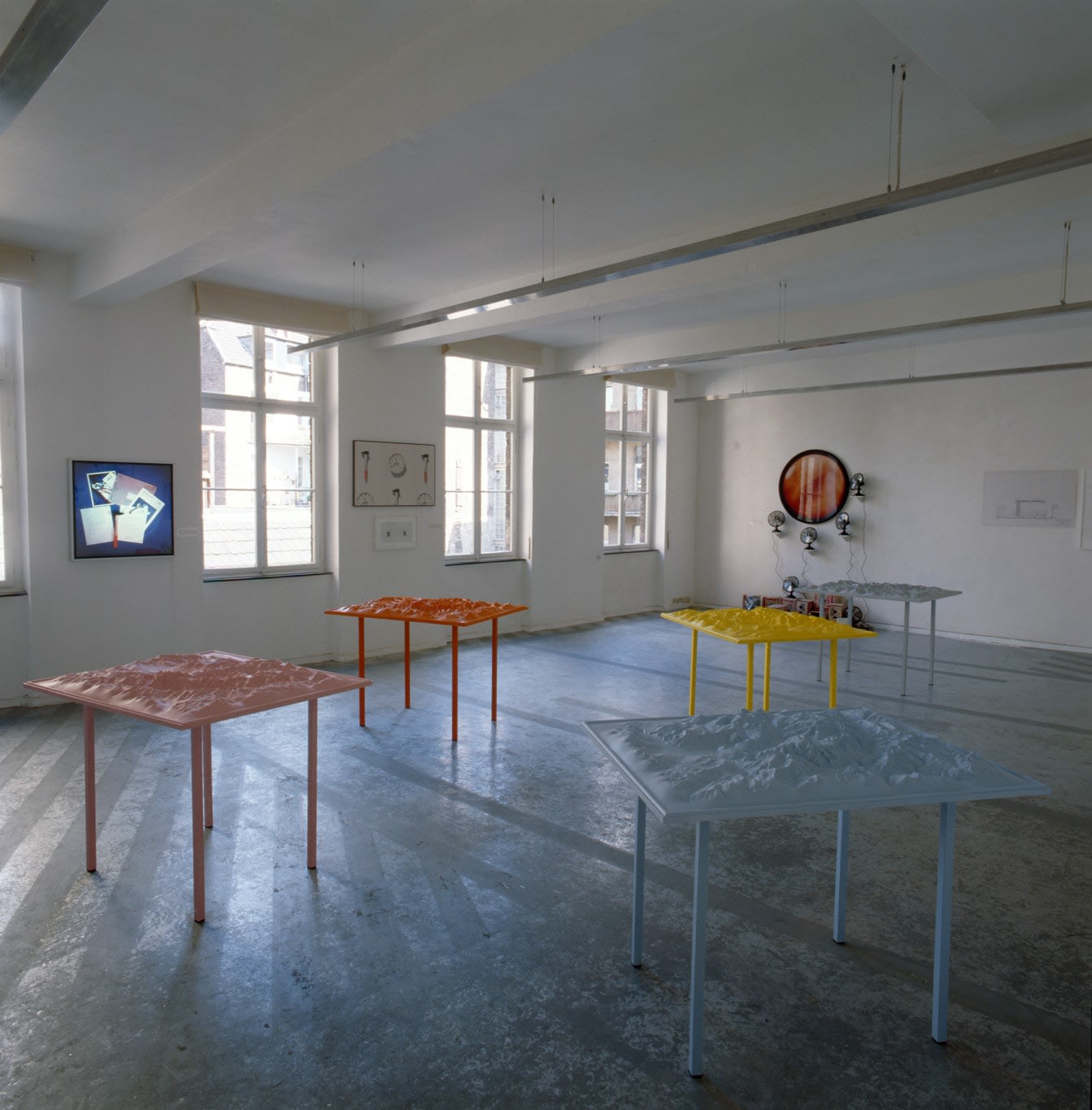 Exhibition view: Jean-Luc Vilmouth, Projekte, Esther Schipper, Cologne, 1991. Photo © Lothar Schnepf