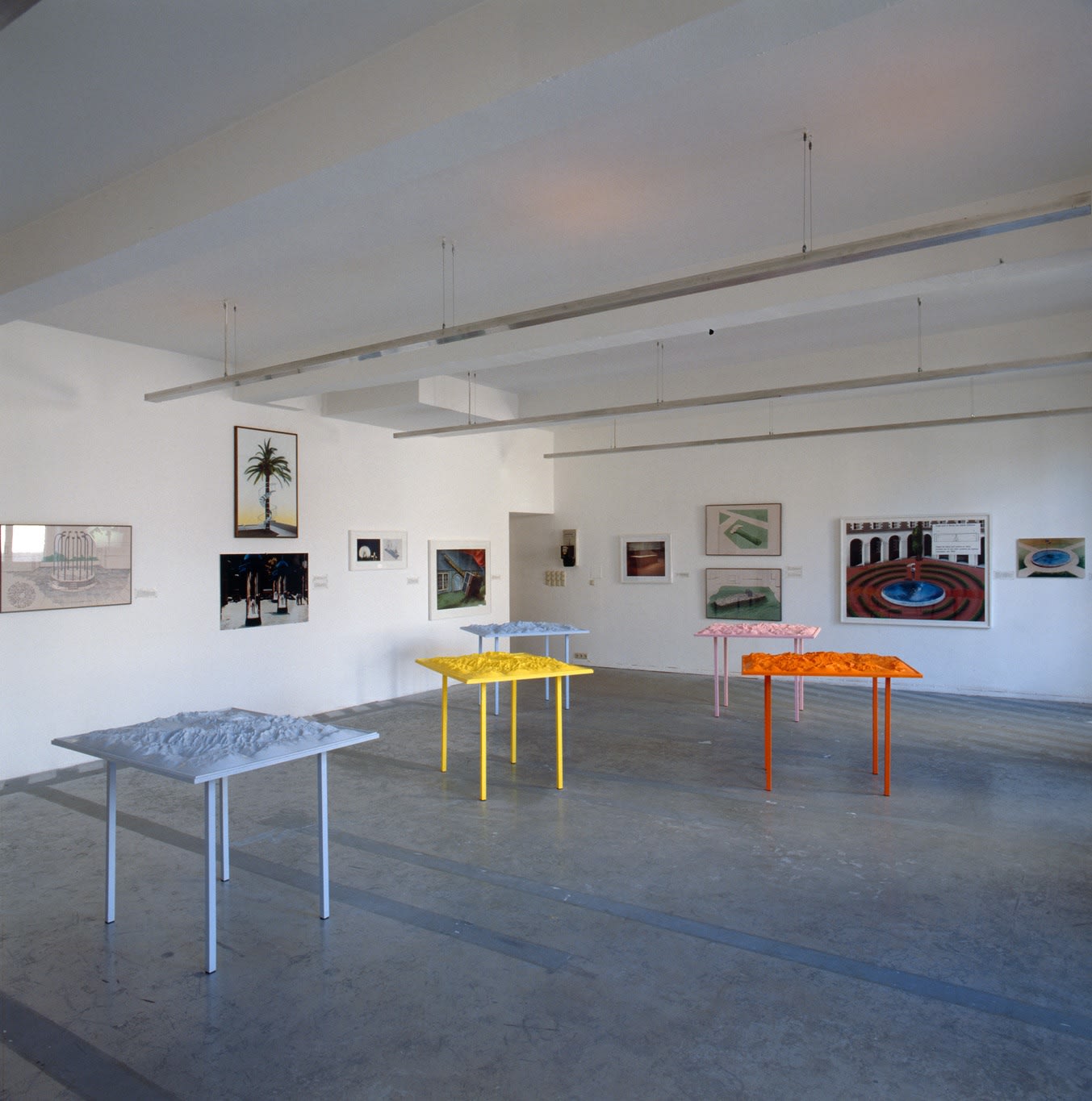 Exhibition view: Jean-Luc Vilmouth, Projekte, Esther Schipper, Cologne, 1991. Photo © Lothar Schnepf