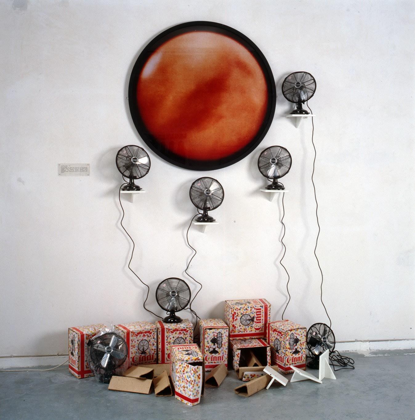 Jean-Luc Vilmouth, Projet pour Mars, 1991. Exhibition view: Jean-Luc Vilmouth, Projekte, Esther Schipper, Cologne, 1991. Photo © Lothar Schnepf