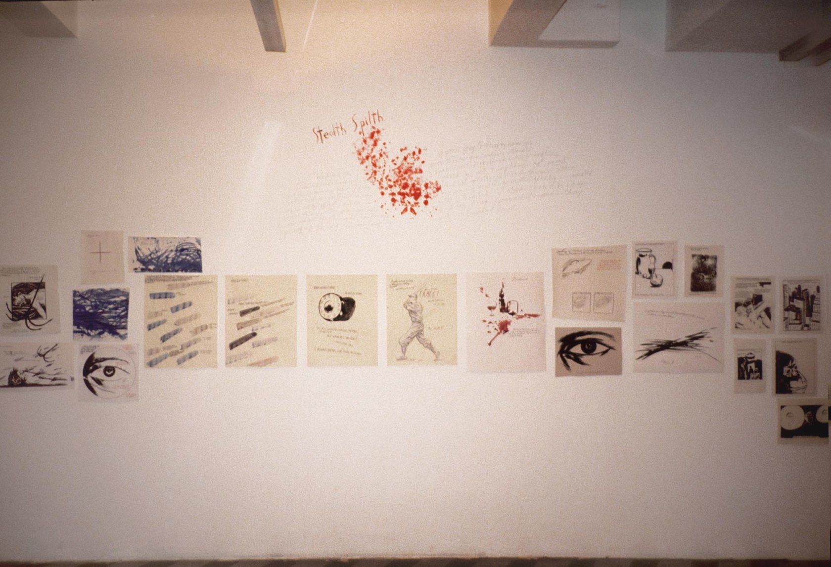 Exhibition view: Raymond Pettibon, Esther Schipper, Cologne, 1992. Photo © Lothar Schnepf