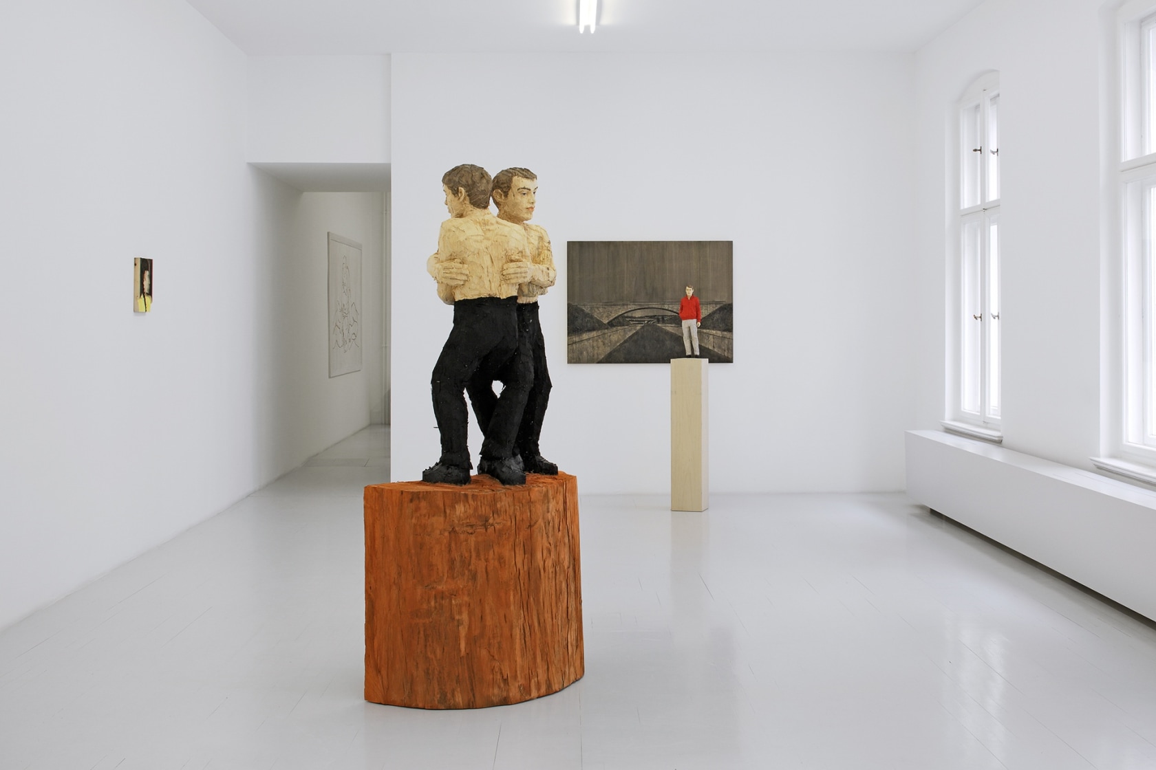 Exhibition view: Stephan Balkenhol, Johnen Galerie, Berlin, 2013 Photo © Jens Ziehe