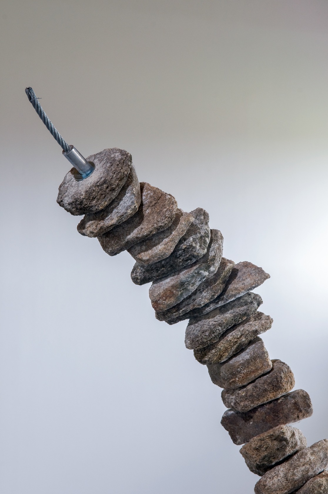 Pierres, [Stones], 2010 (detail) Granite, steel, concrete Dimensions variable Photo © Aurélien Mole