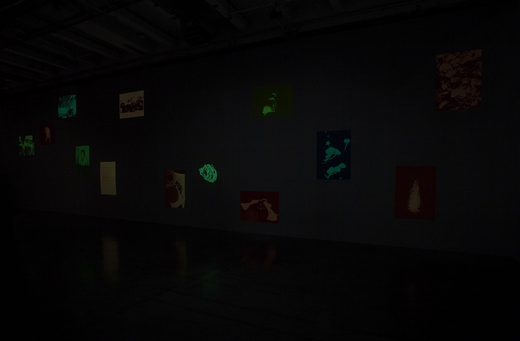 Fade to Black, 2013 Series of silkscreen prints Phosphorescent ink on paper Dimensions variable Photo © Andrea Rossetti