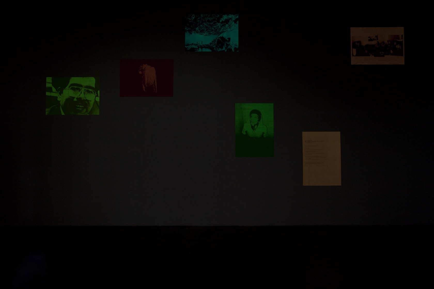 Fade to Black, 2013 Series of silkscreen prints Phosphorescent ink on paper Dimensions variable Photo © Andrea Rossetti