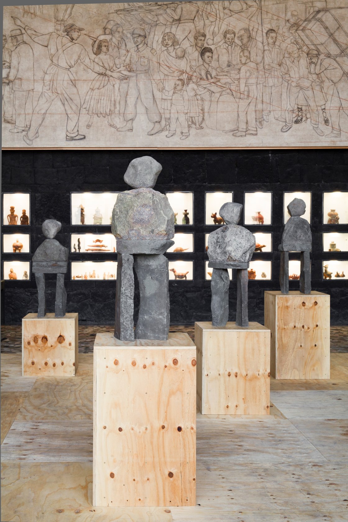 Exhibition view: Ugo Rondinone, naturaleza humana, Museo Anahuacalli Mexico, Mexico City, 2014 Photo © Studio Rondinone