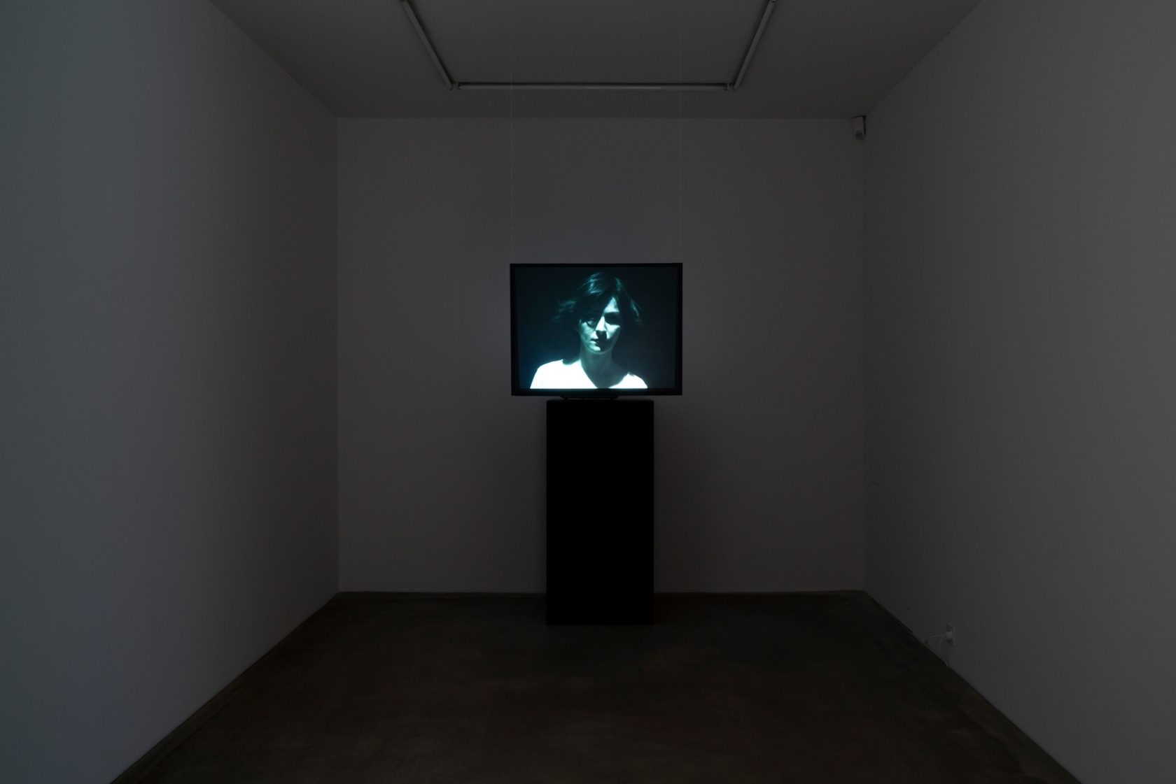 Study for a Portrait (Violetta), 2001 Single-channel retro video projection, black & white, silent, fan Duration: 16 sec loop ©...